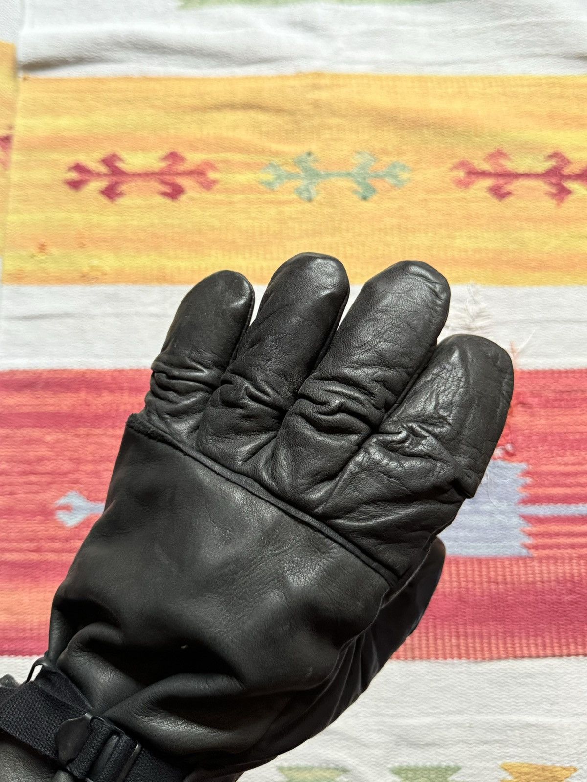 Genuine Leather Vintage Intermediate Cold / Wet US Army Leather Gloves Size ONE SIZE - 4 Thumbnail