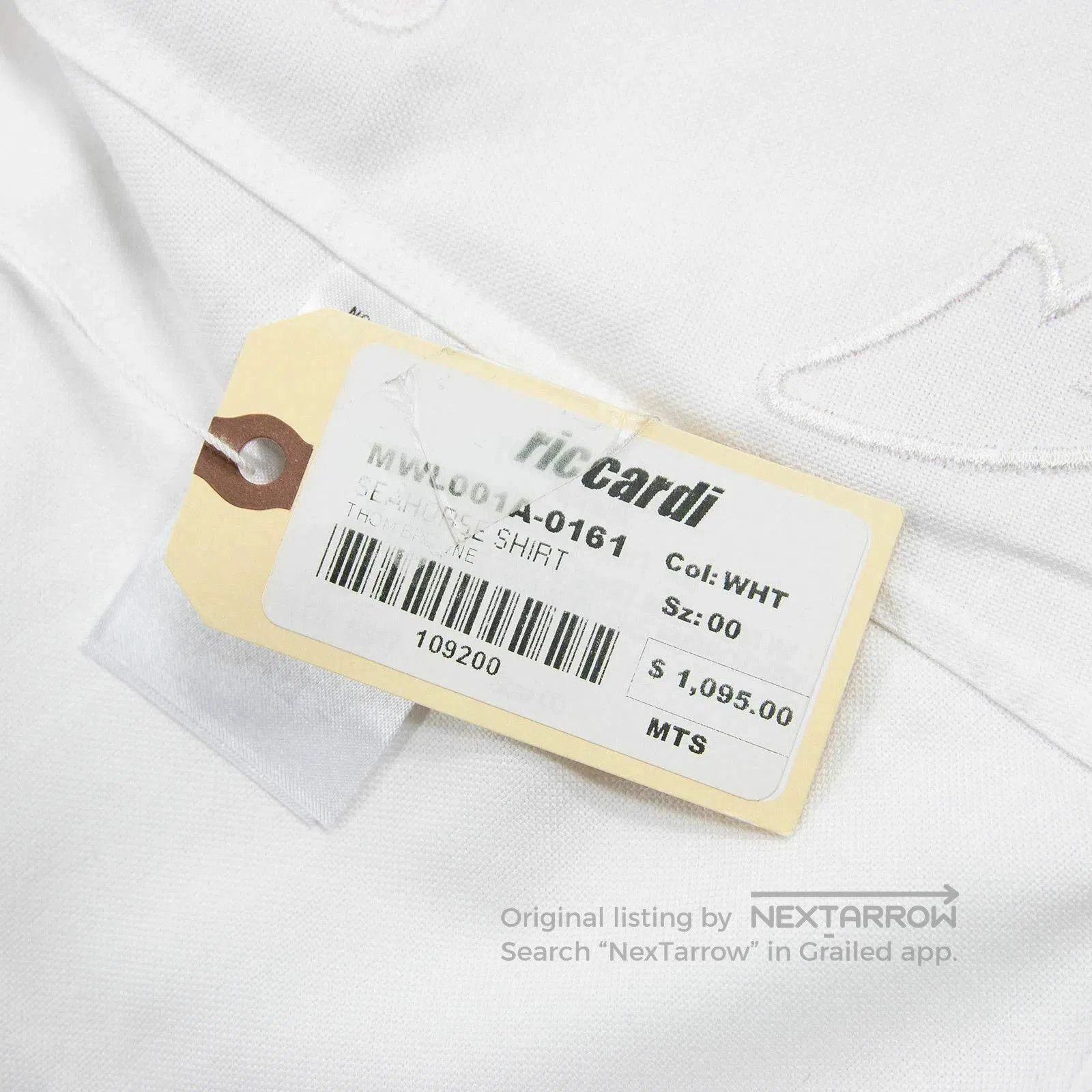 Visvim Thom Browne White Embroidered Shirt. Size US XS / EU 42 / 0 - 9 Thumbnail