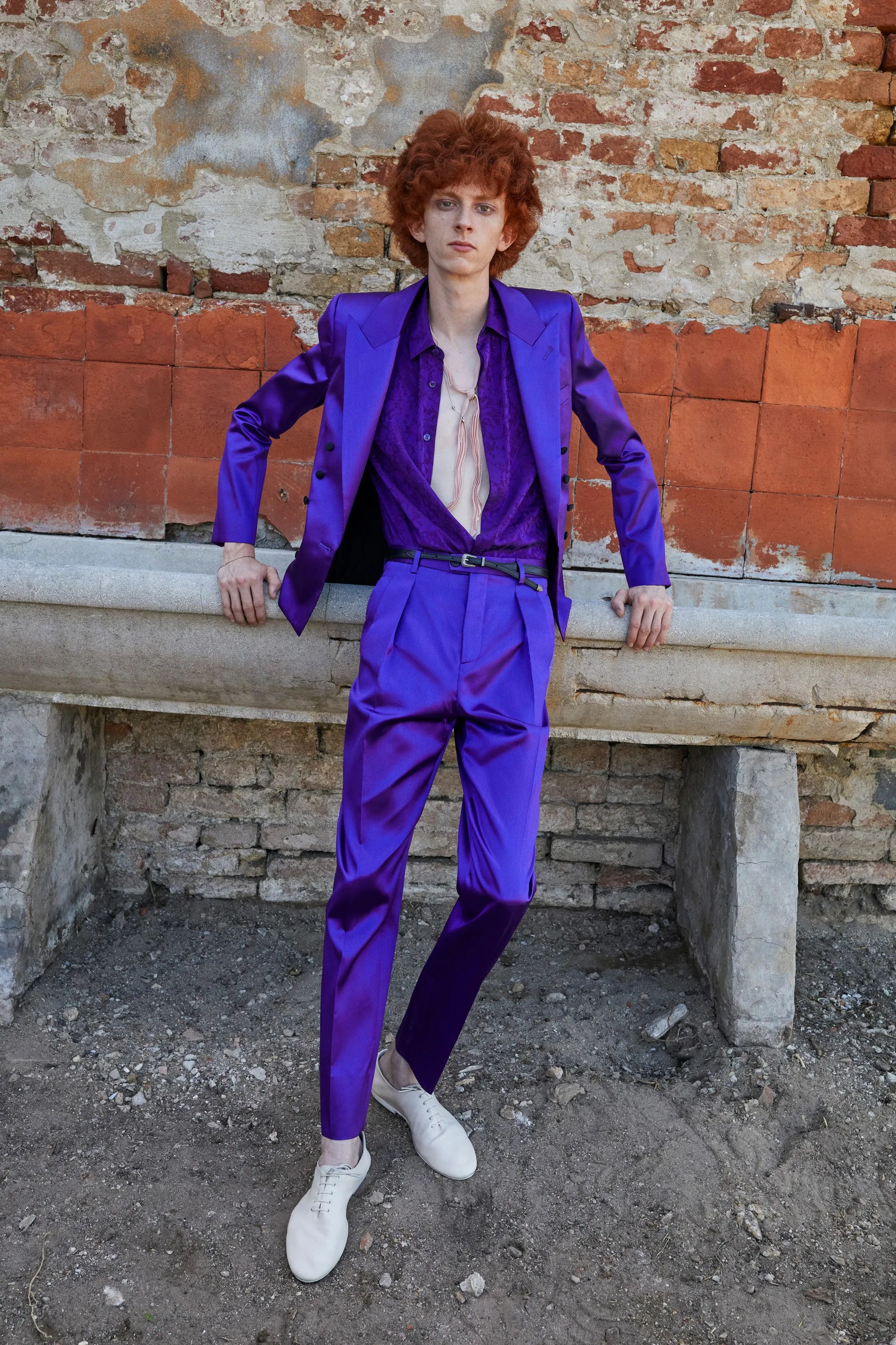 Saint Laurent Paris SS22 Saint Laurent Silk Brocade Shirt Size US M / EU 48-50 / 2 - 2 Thumbnail