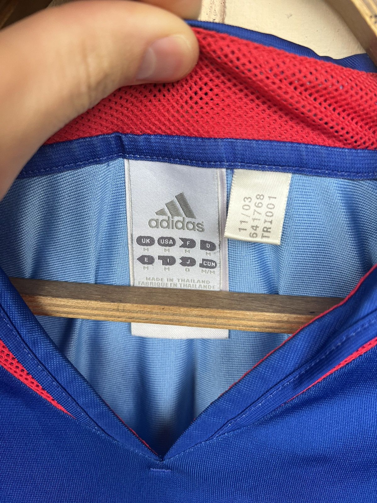Adidas Vintage Adidas 2003 F.F.F French National Soccer Jersey Size US M / EU 48-50 / 2 - 10 Thumbnail