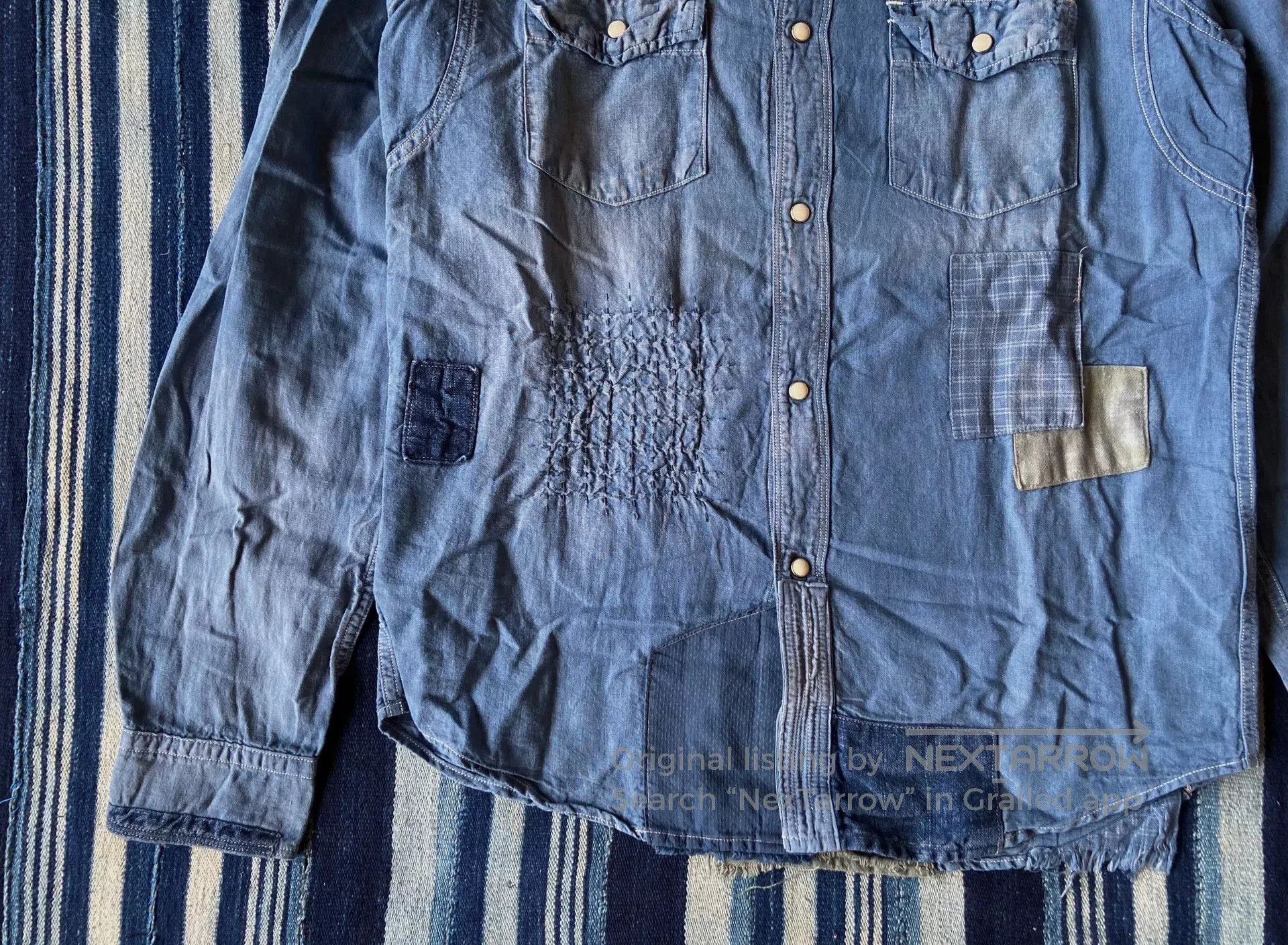 FDMTL fdmtl patchwork denim shirt 5yr wash. Size US L / EU 52-54 / 3 - 4 Thumbnail