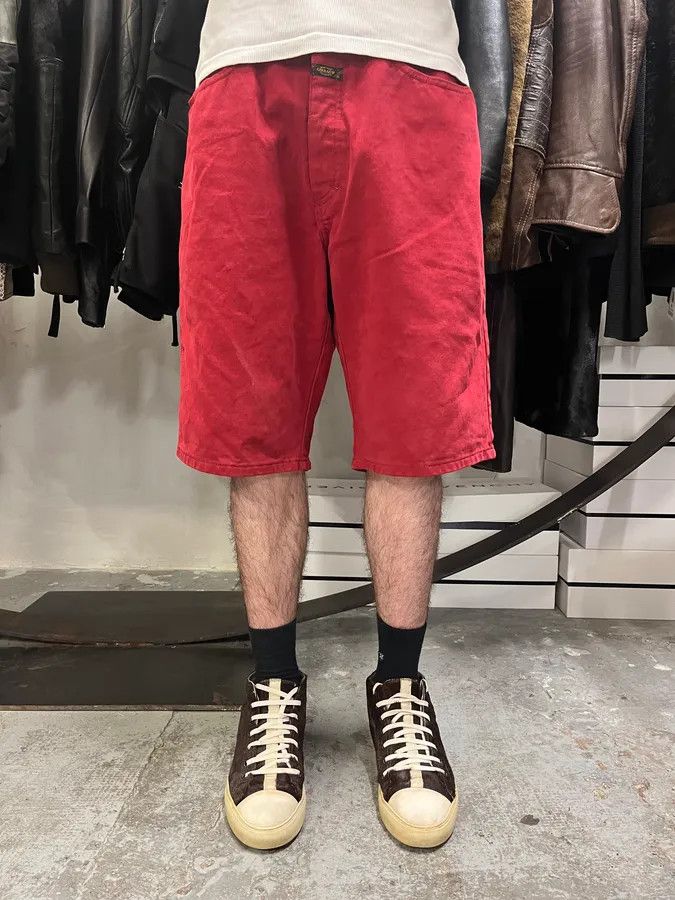 Marithe + Francois Girbaud × Vintage 2000s Marithé + François Girbaud Red Cozy Large Shorts Size US 31 - 1 Thumbnail