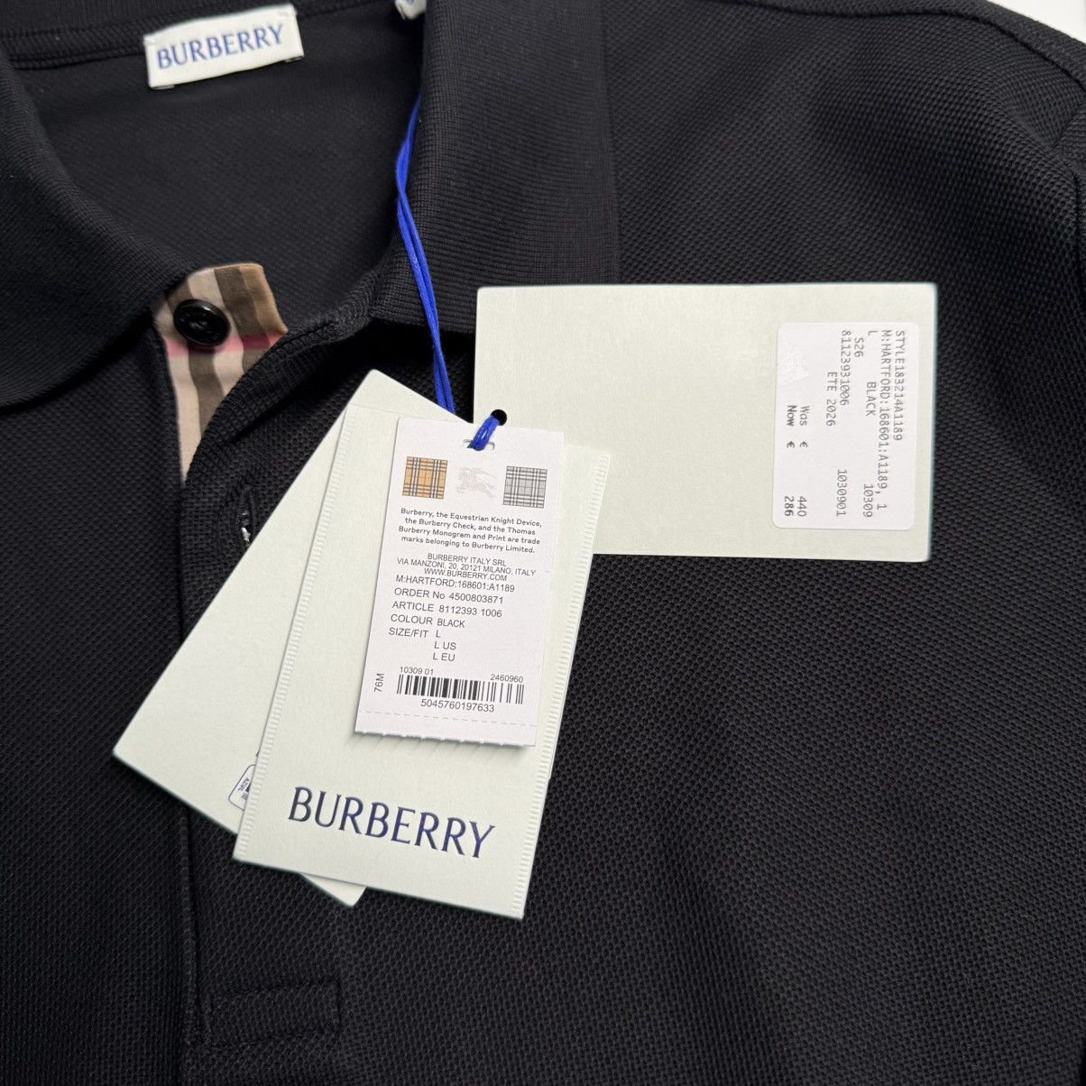Burberry €440 NWT Burberry Hartford Men’s Polo Shirt Size L Black Size US L / EU 52-54 / 3 - 4 Thumbnail