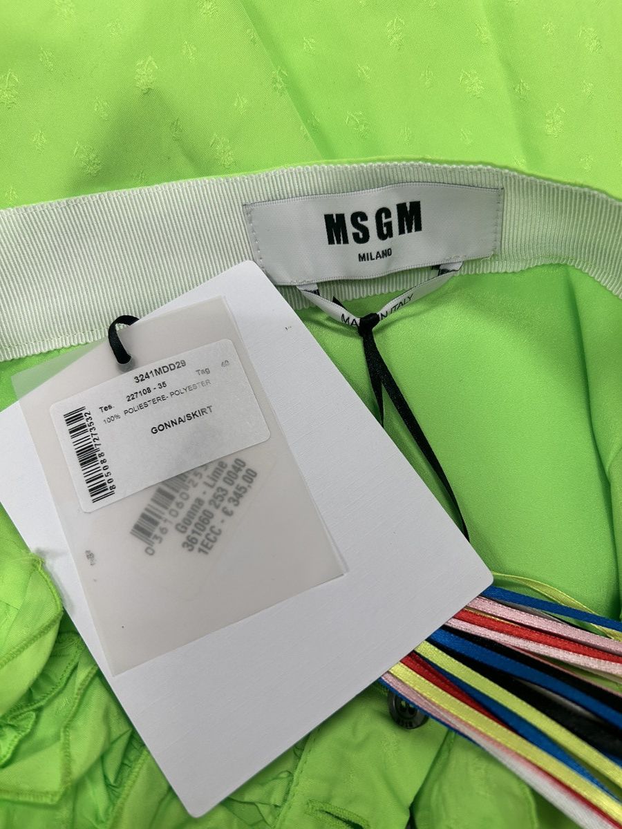 MSGM NWT! Nylon Ruffled Panel Skirt Size 27" / US 4 / IT 40 - 5 Thumbnail