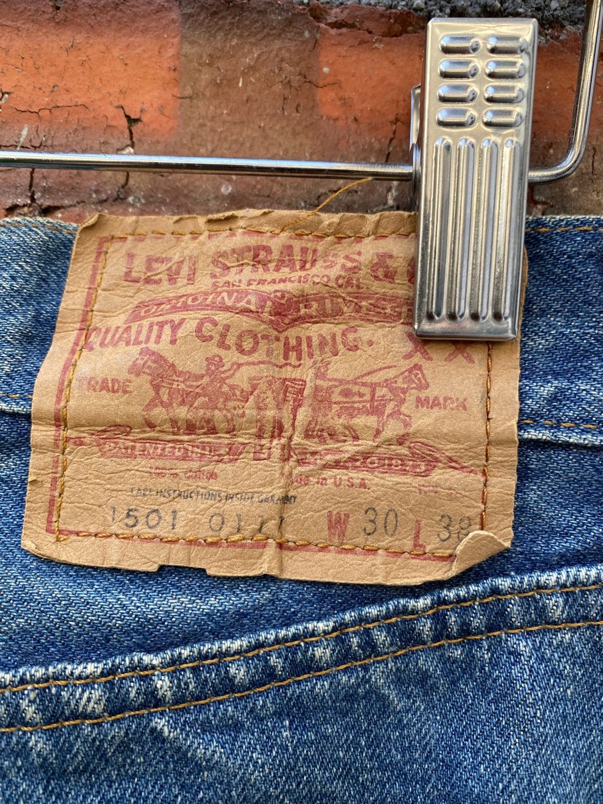 Levi's × Levi's Vintage Clothing × Vintage W30x34.5 vintage levi's 501 redline 80s made in USA Size US 30 / EU 46 - 4 Thumbnail