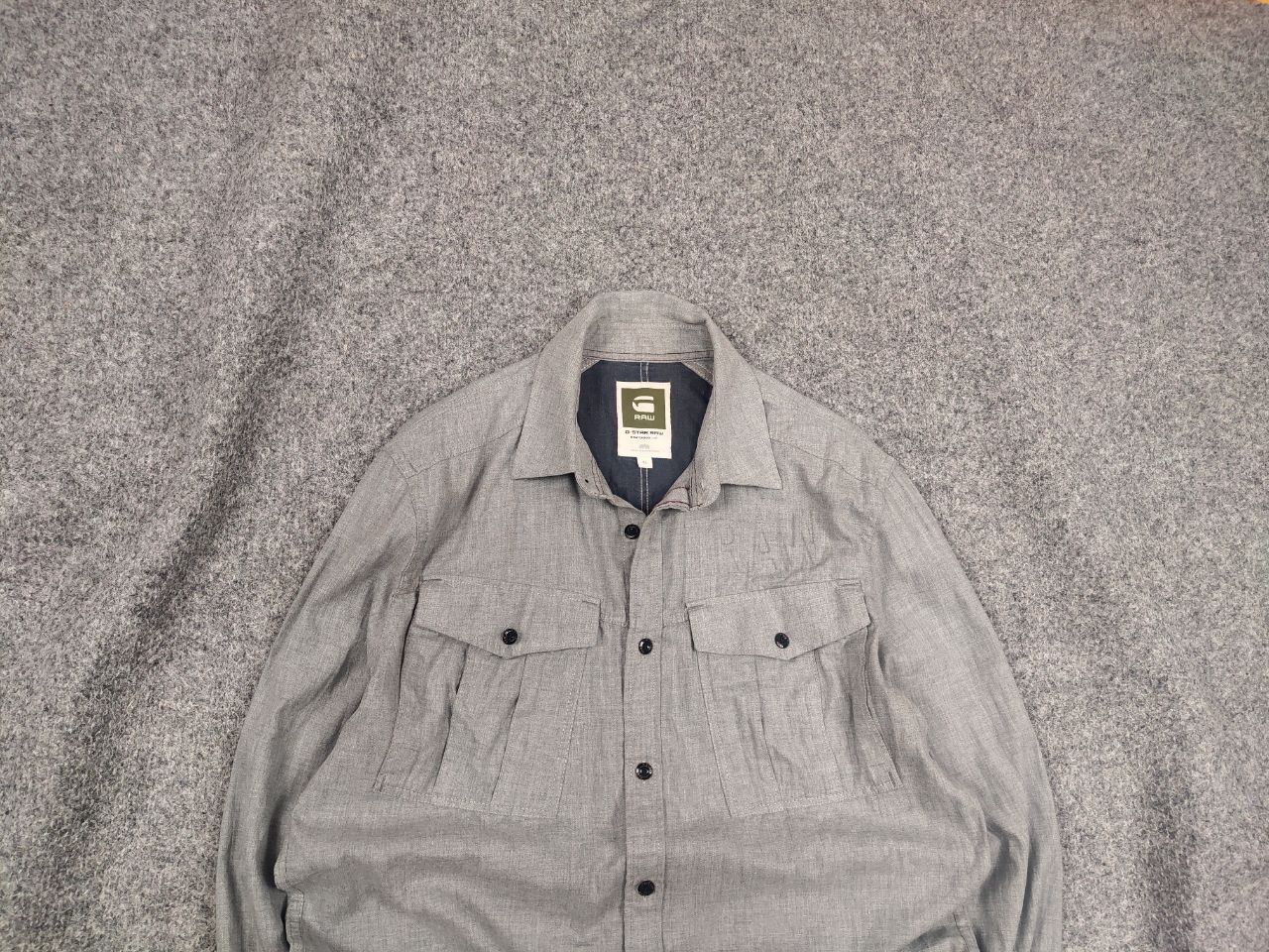 G-Star G Star Raw Rovic Cargo Pocket Gray Long sleeve button Shirt Size US L / EU 52-54 / 3 - 1 Thumbnail