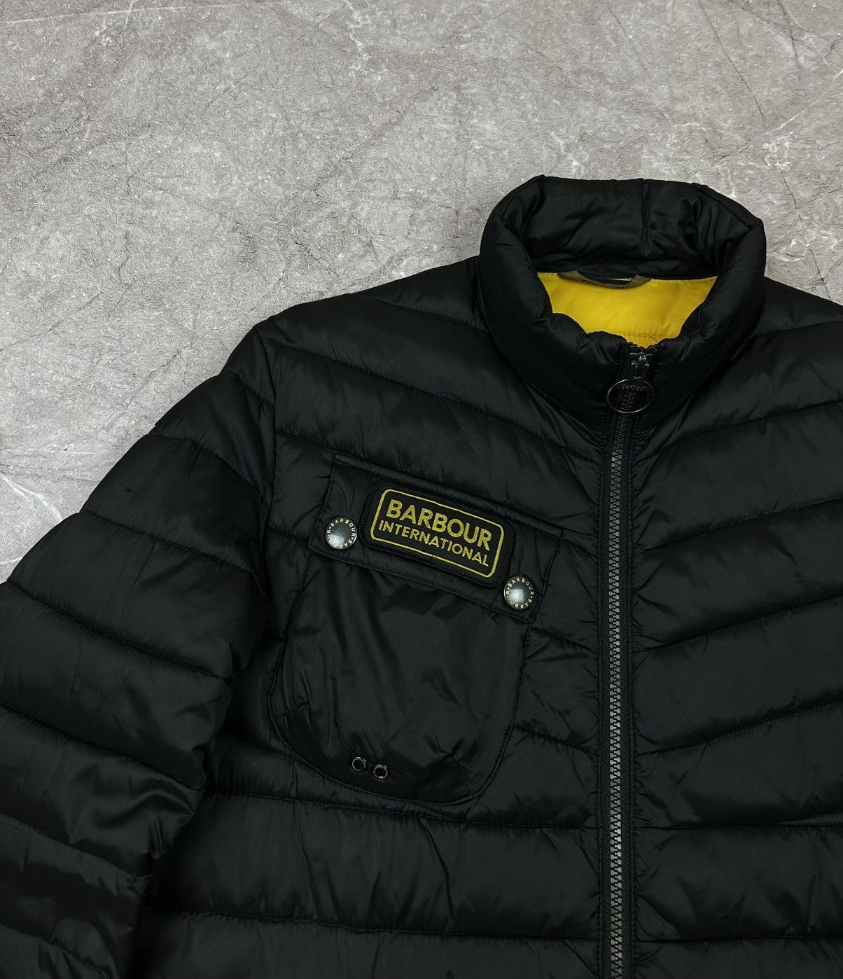 Barbour × Vintage Vintage down jacket Barbour International y 2k rare fibre Size US S / EU 44-46 / 1 - 3 Thumbnail