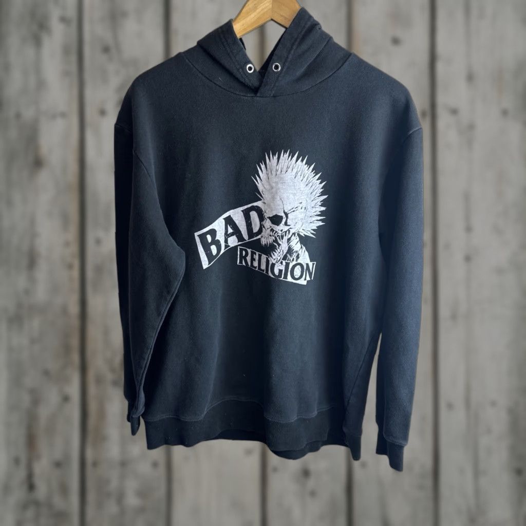 Bad Religion Men's Black Punk Rock Band Hoodie Sweatshirt Size XL