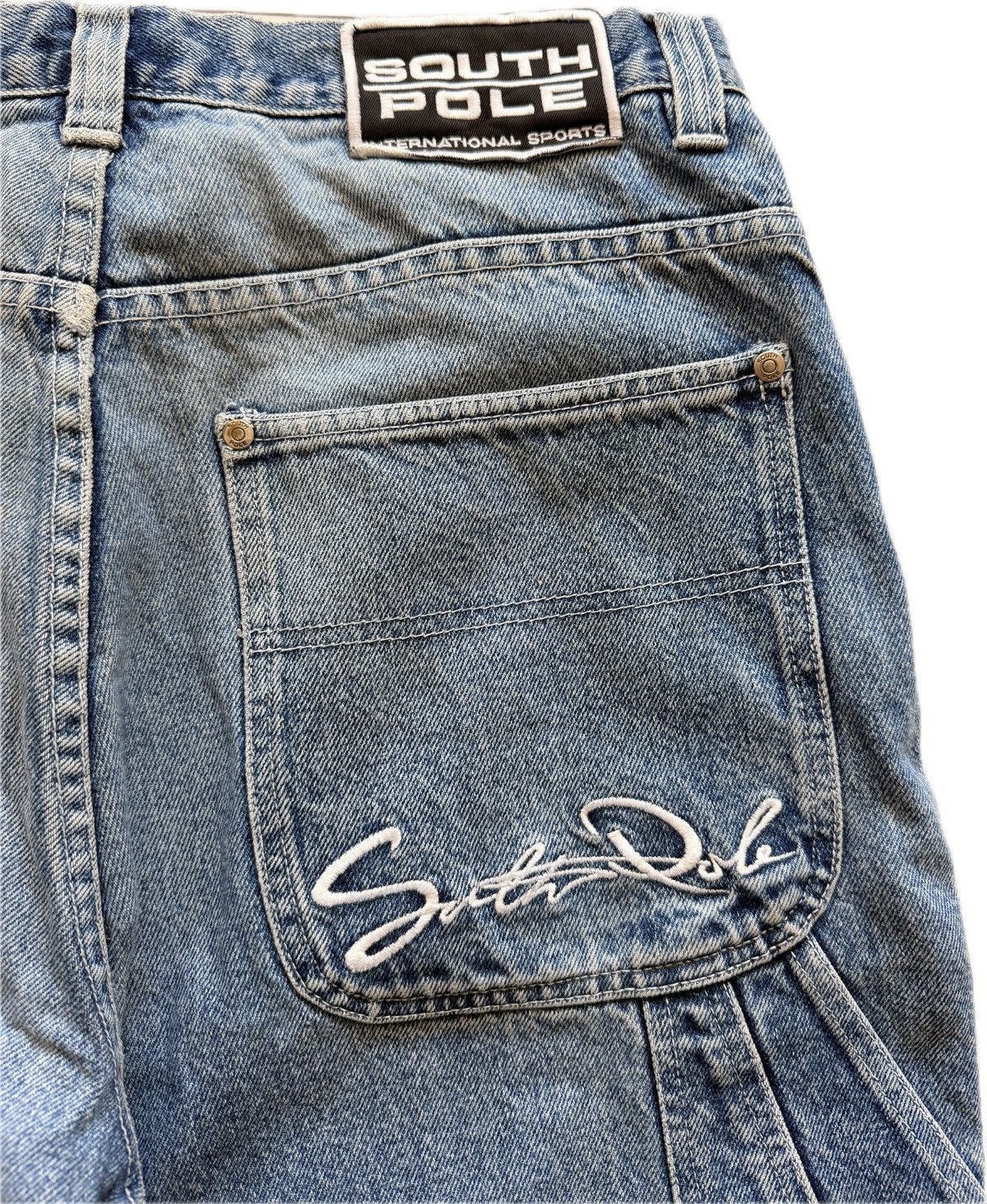 Southpole Vintage Southpole Embroidered Pocket Jeans Size US 33 - 2 Thumbnail