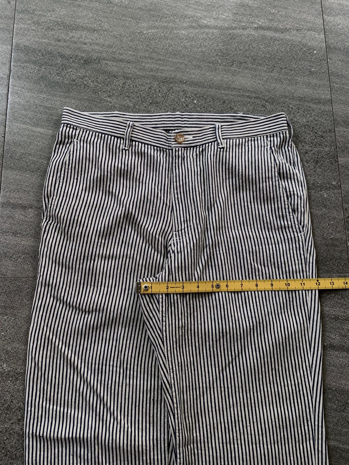Comme des Garcons Homme Deux FREE TAX! CDGH Deux Linen Striped Trousers Size US 31 - 9 Thumbnail