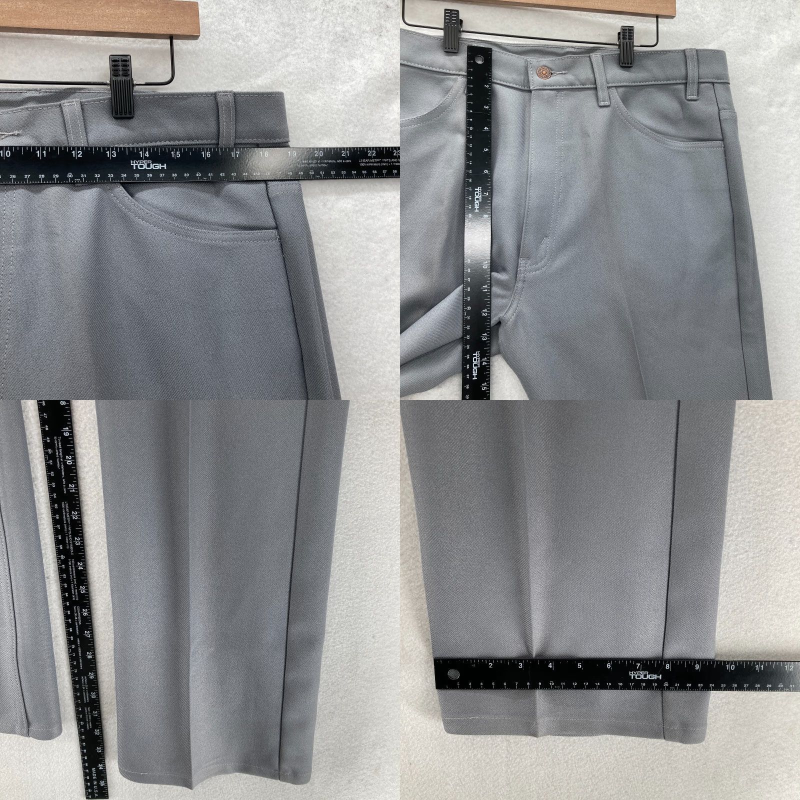 Levi's VINTAGE Levi's 517 Bootcut Pants Mens 38x34 Gray Twill Polyester 1999 Size US 38 / EU 54 - 8 Thumbnail