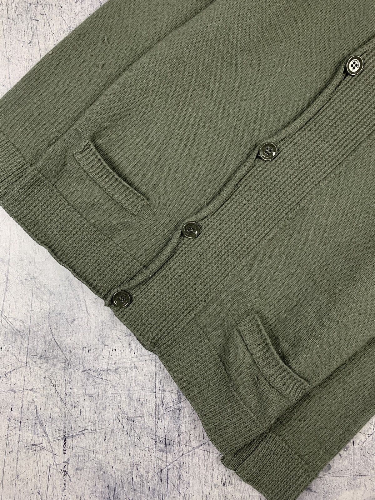Trussardi Trussardi Men's Wool Cardigan Luxury Sweater Size L Green Size US L / EU 52-54 / 3 - 3 Thumbnail