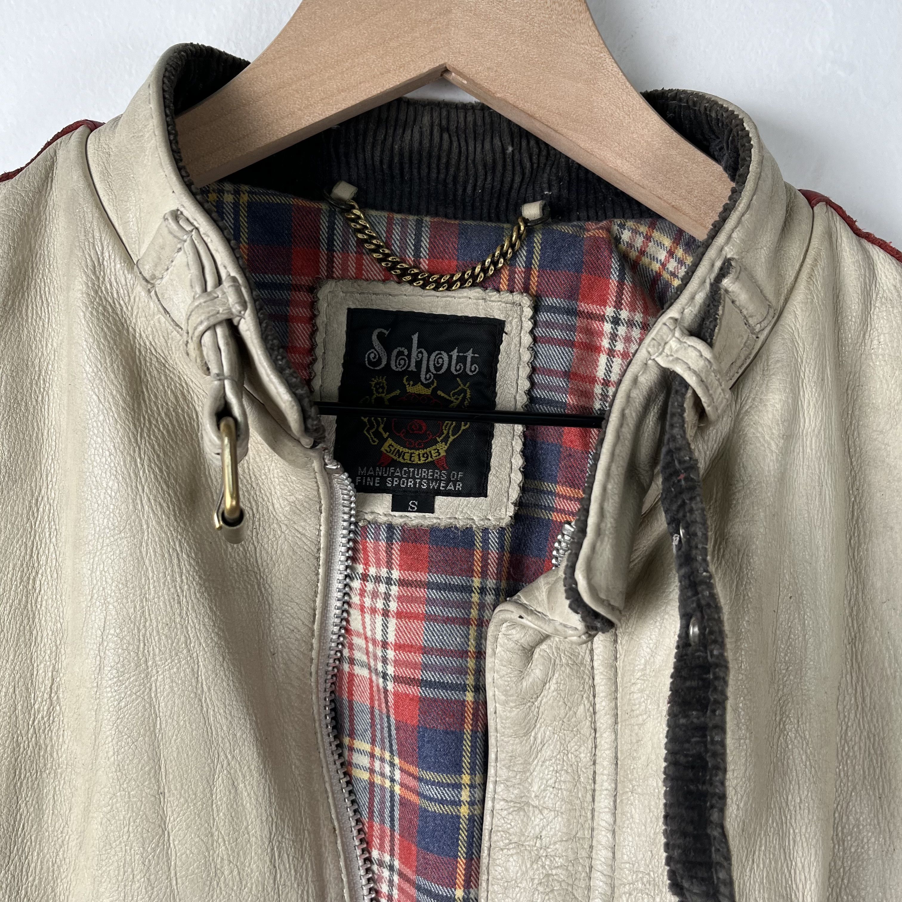 Schott Schott Leather Motocross Cafe Racer Jacket Size US S / EU 44-46 / 1 - 12 Thumbnail