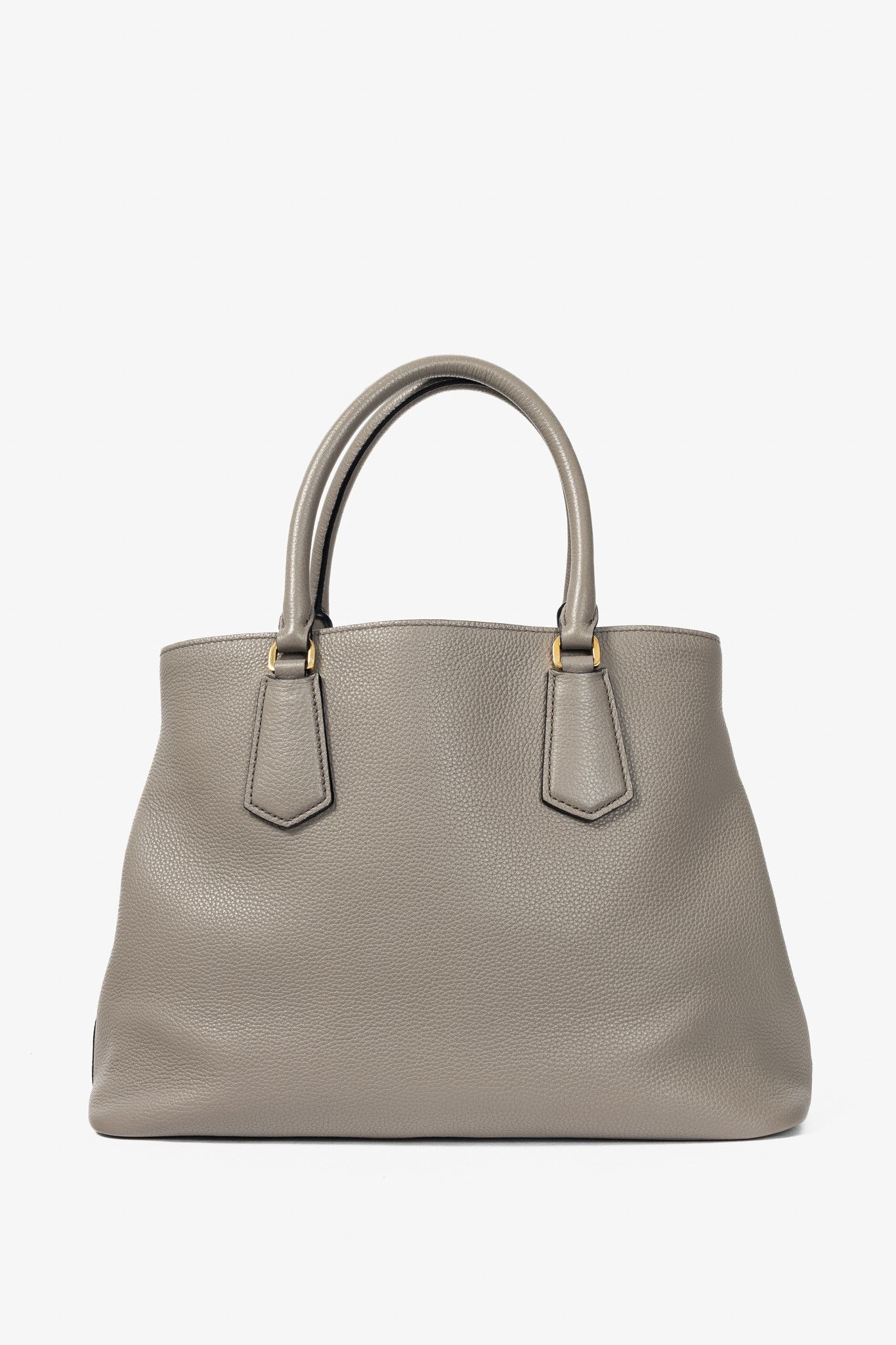Prada Prada Argilla Vitello Phenix Leather 2-Way Tote Size ONE SIZE - 4 Thumbnail