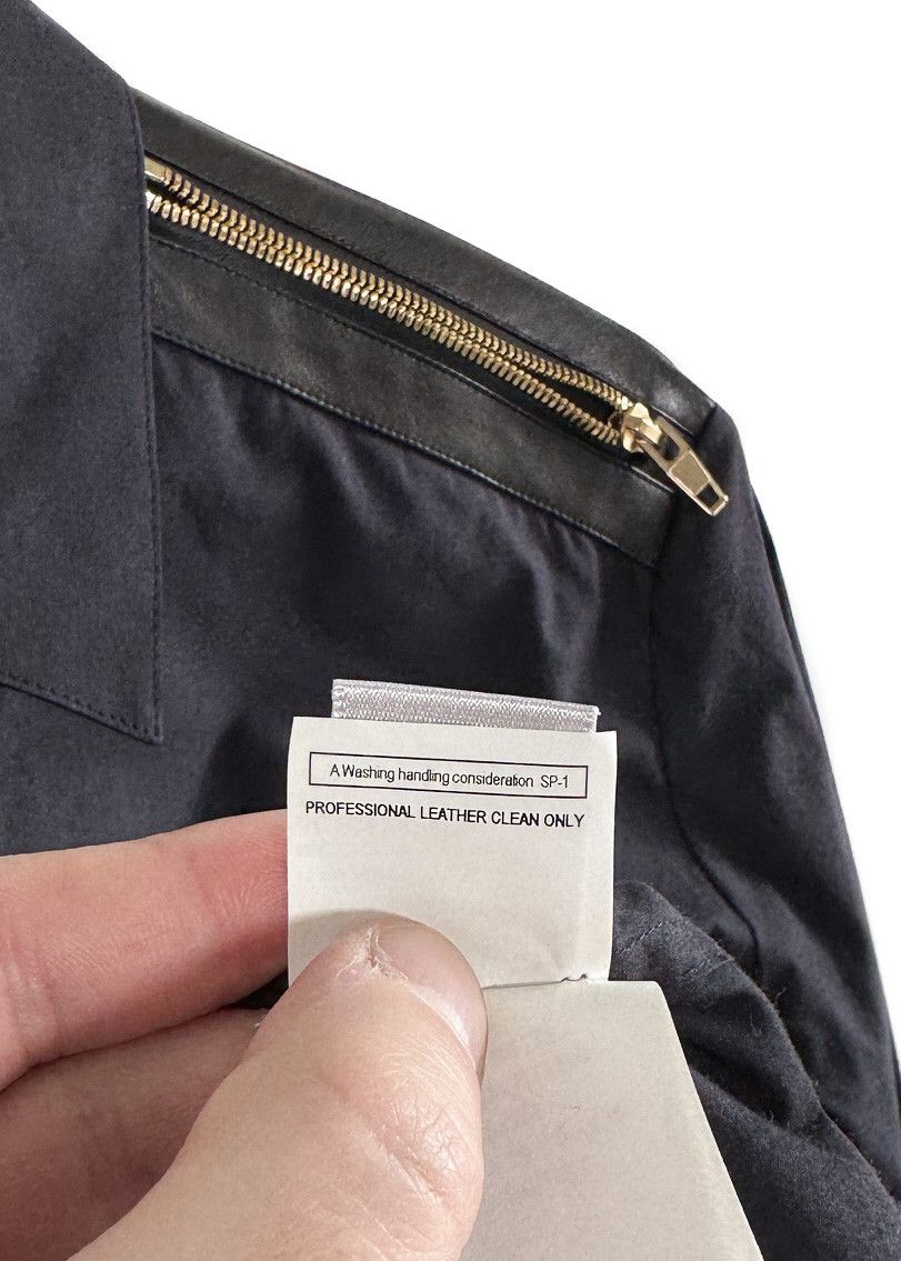 Black Zippered Detail Button Down Shirt