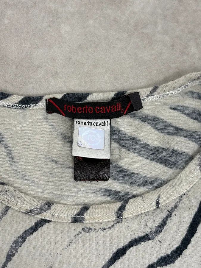 Roberto Cavalli 2000s Roberto Cavalli Black & White Zebra T-Shirt Size US S / EU 44-46 / 1 - 8 Thumbnail