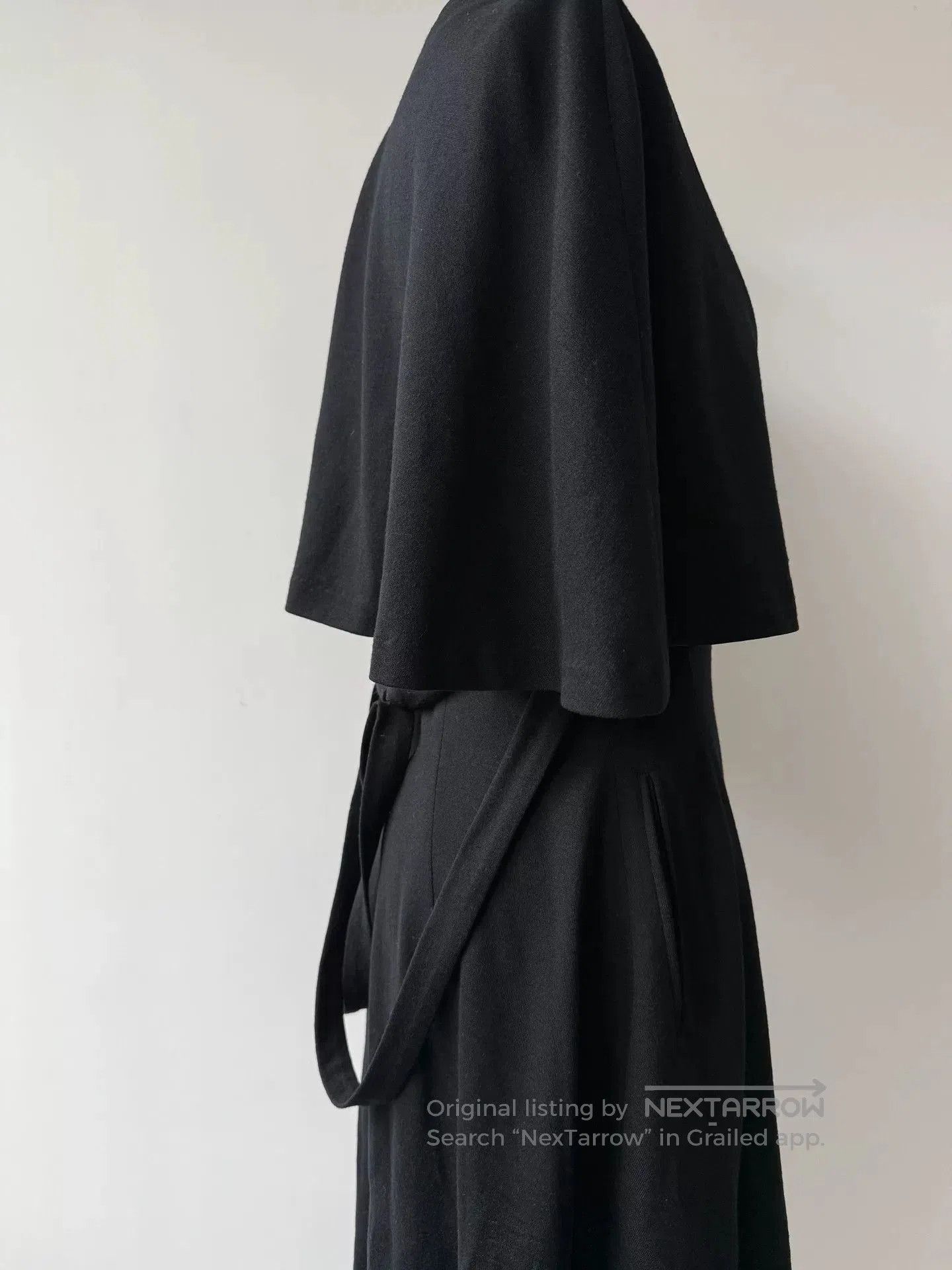 Y's Yohji Yamamoto Y's Black Cape Coat. Size XXS / US 00 / IT 34 - 5 Thumbnail