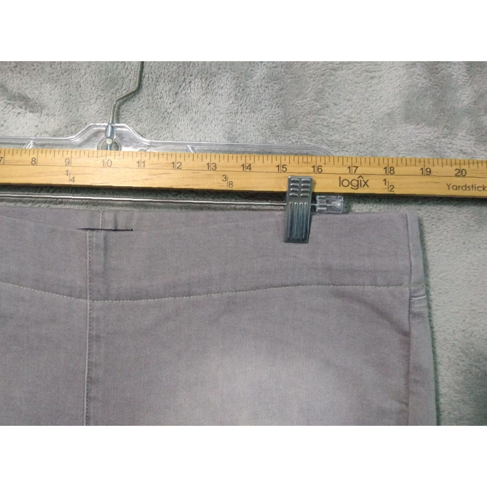 NYDJ NYDJ Jeans Womens 14 Gray Denim Wide-Leg High Rise Stretch Pull On Regular Inseam 32 in Womens Jeans Size 36" / US 14 / IT 50 - 3 Thumbnail