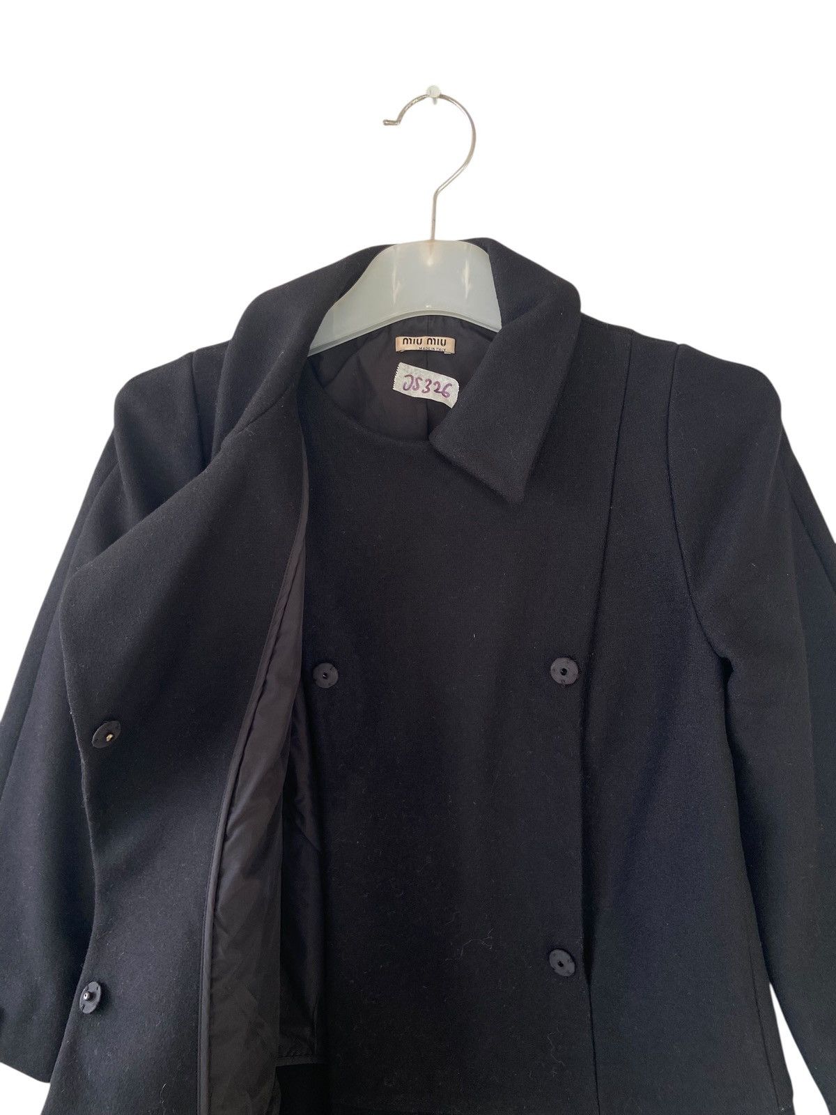 Miu Miu × Prada Miu Miu Pleated Skirted Peacoat Coat Size XS / US 0-2 / IT 36-38 - 8 Thumbnail