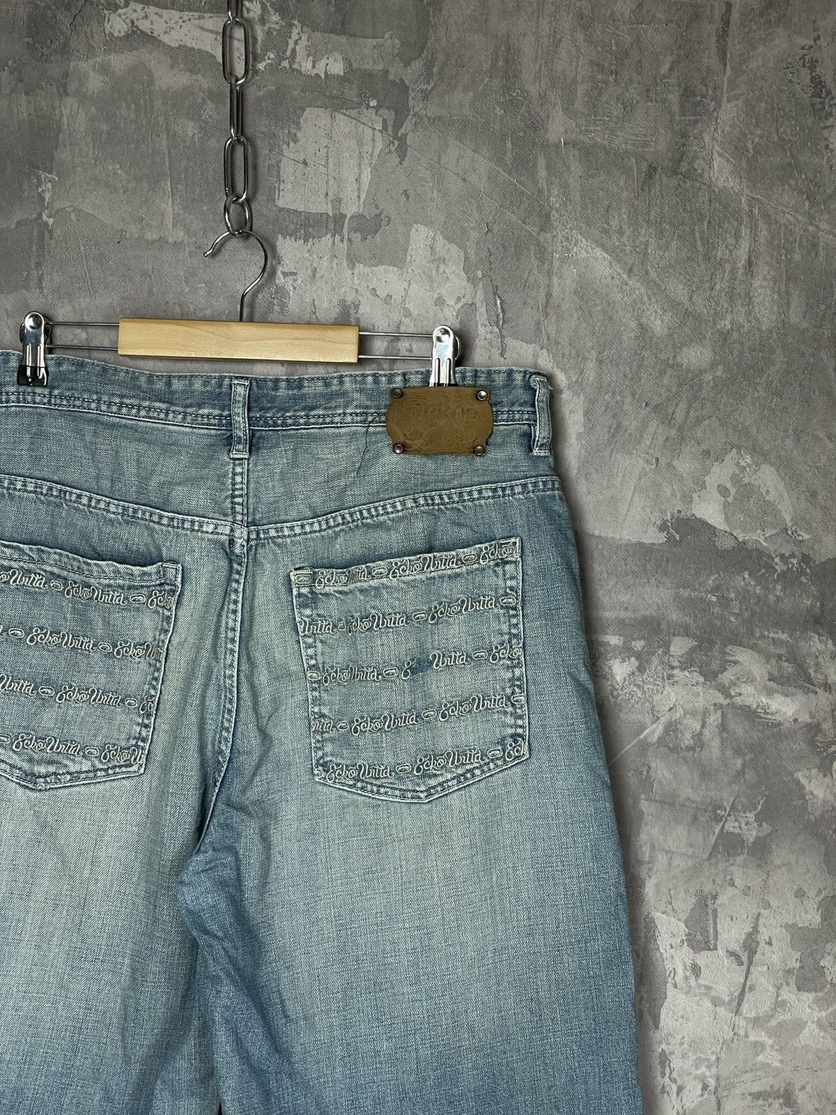 Ecko Unltd. × Vintage Vintage Y2k Early2000's Ecko Grunge Emo Skater Baggy Shorts Size US 36 / EU 52 - 5 Thumbnail