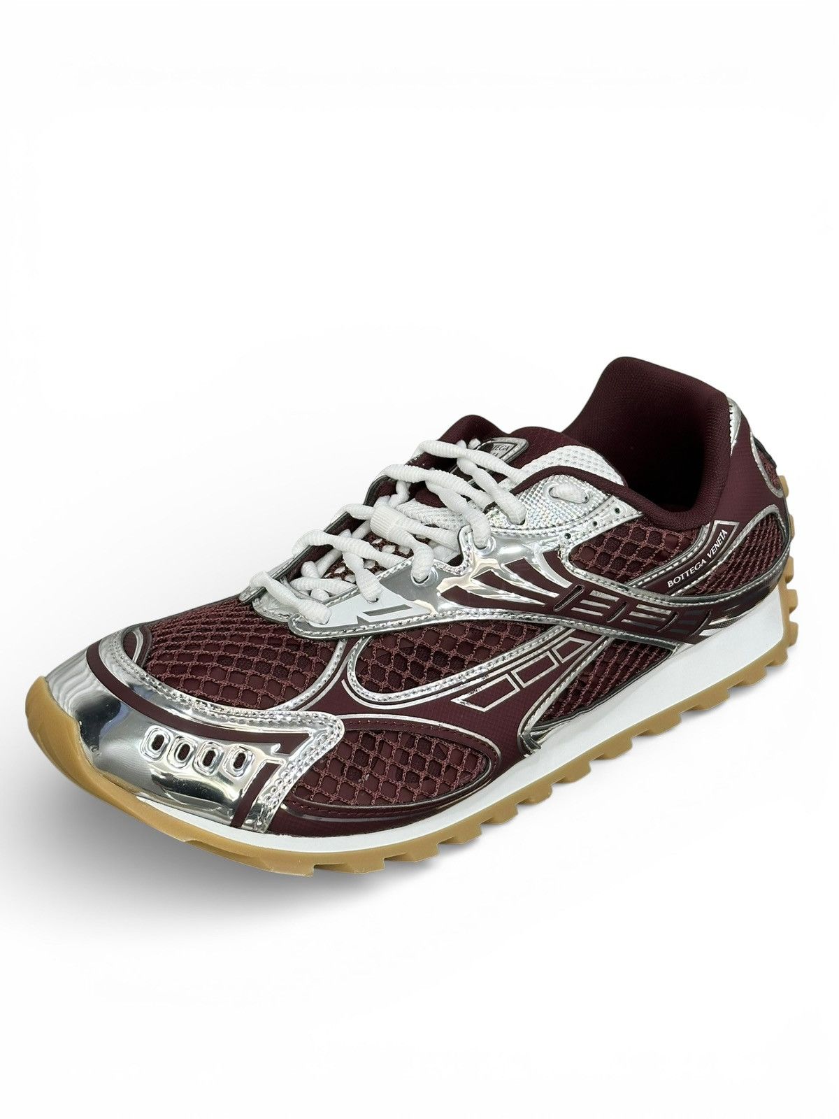 Bottega Veneta Bottega Burgundy Silver Orbits Sneakers Size US 11 / EU 44 - 5 Thumbnail