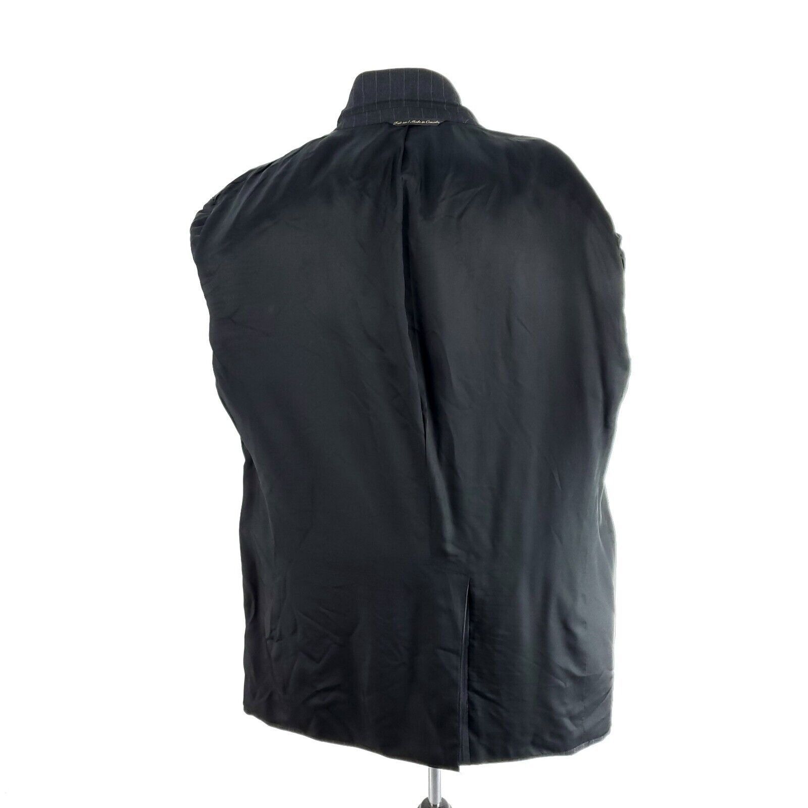 Jack Victor Jack Victor King Ct Wool 2 Button Suit Jacket 46L Gray Strip Size 46L - 10 Thumbnail