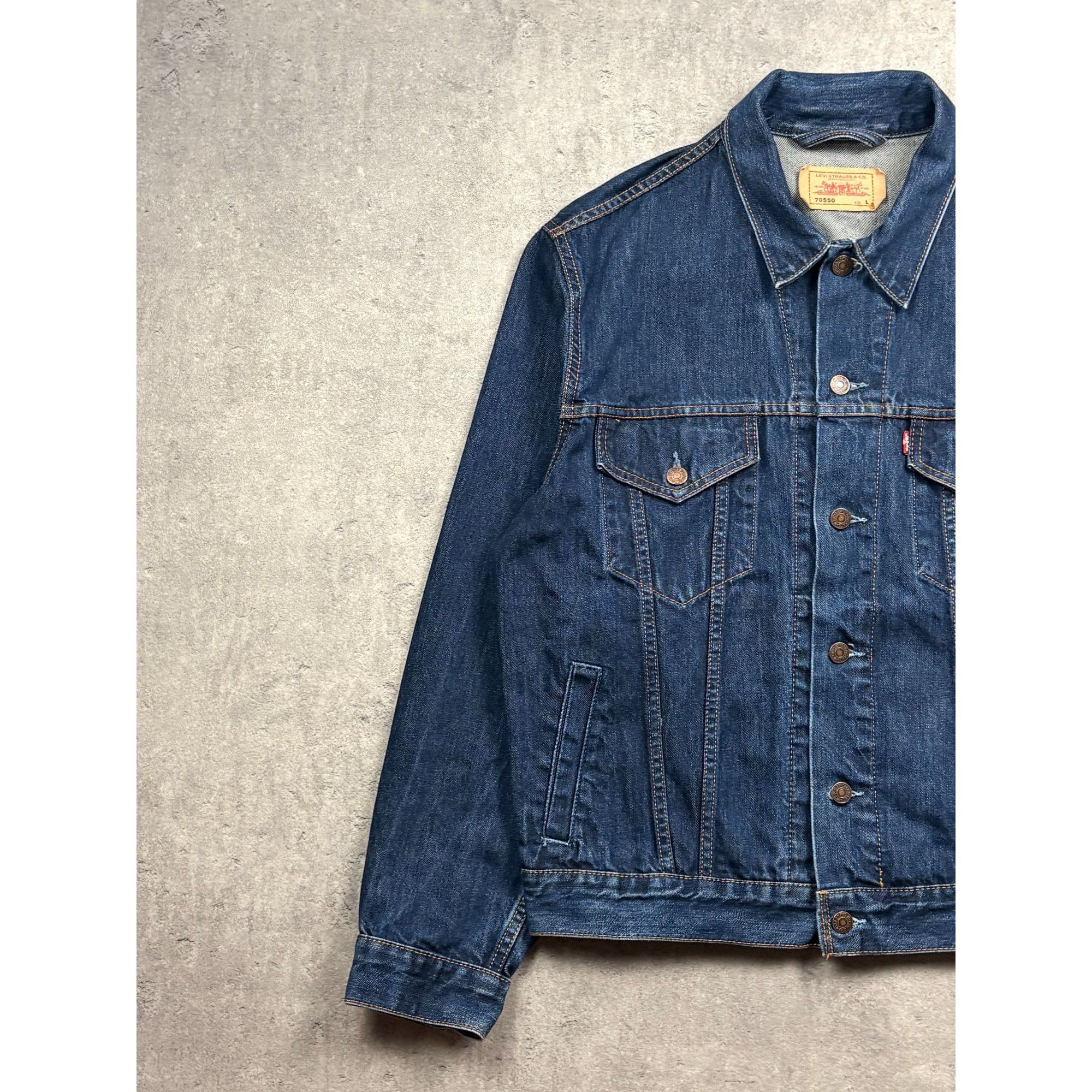 Levi's Levis Vintage Denim Trucker Jacket 70550 Large Button-Up Blu Size US L / EU 52-54 / 3 - 4 Thumbnail