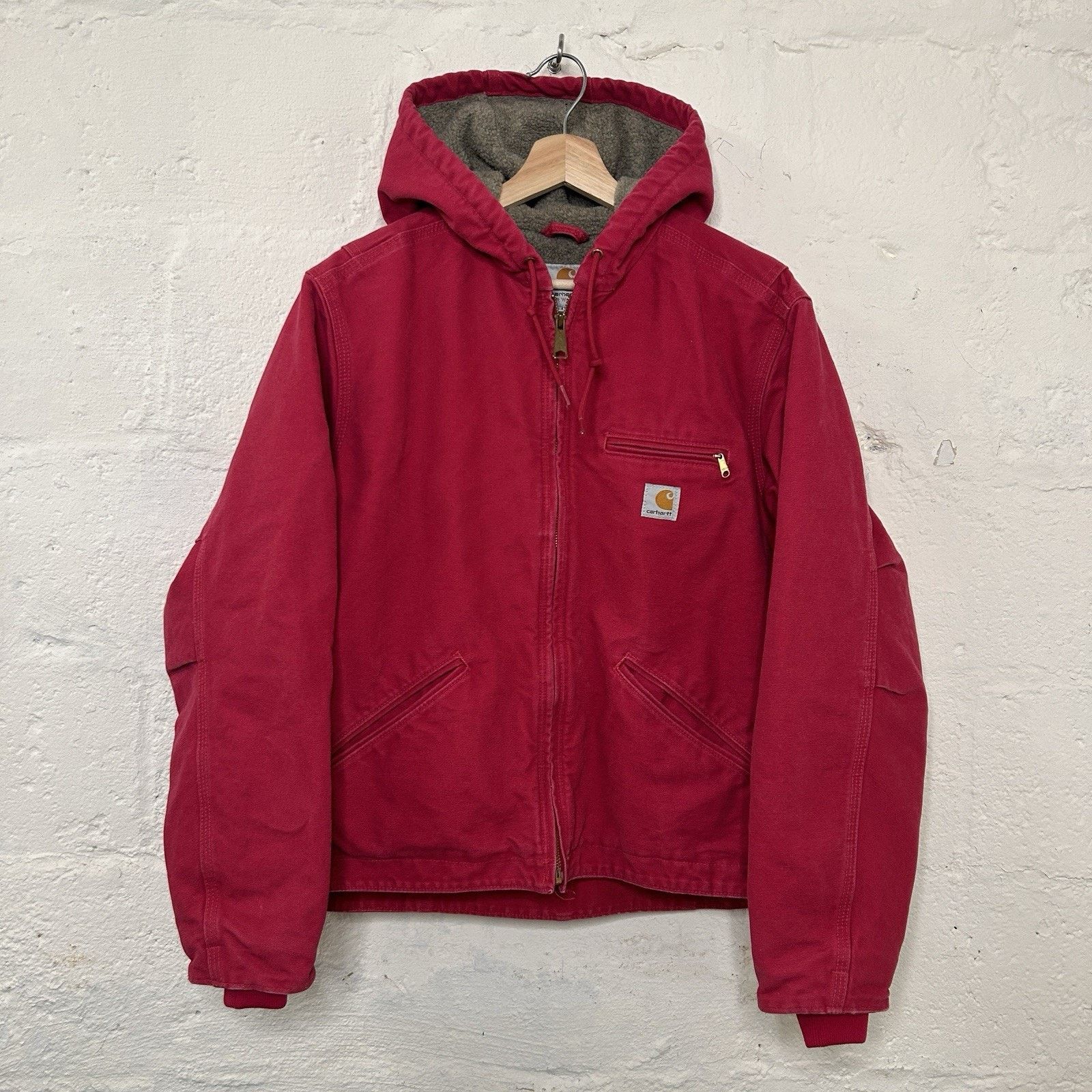 Carhartt Carhartt Sherpa-Lined Hooded Detroit Jacket “Scarlet” WJ141 Size US L / EU 52-54 / 3 - 1 Thumbnail
