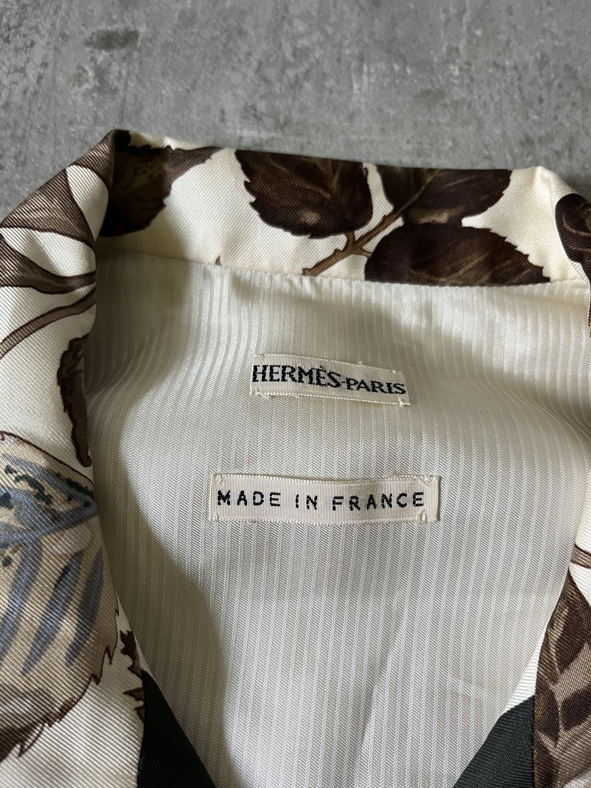 Hermes Vintage Hermes leaves silk vest zip up rare Size S / US 4 / IT 40 - 6 Thumbnail