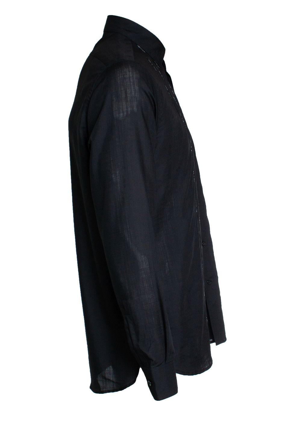Saint Laurent Paris Saint Laurent, Black shirt half moon lurex strokes Size US S / EU 44-46 / 1 - 3 Thumbnail