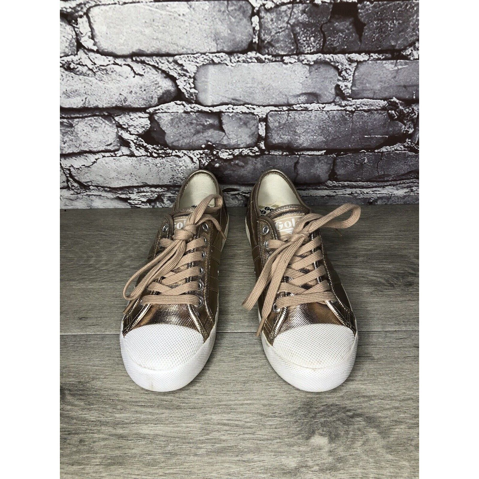 Gola Gola Coaster CLA029 Metallic Rose Gold Textile Casual Lace S Size US 6 / IT 36 - 20 Thumbnail