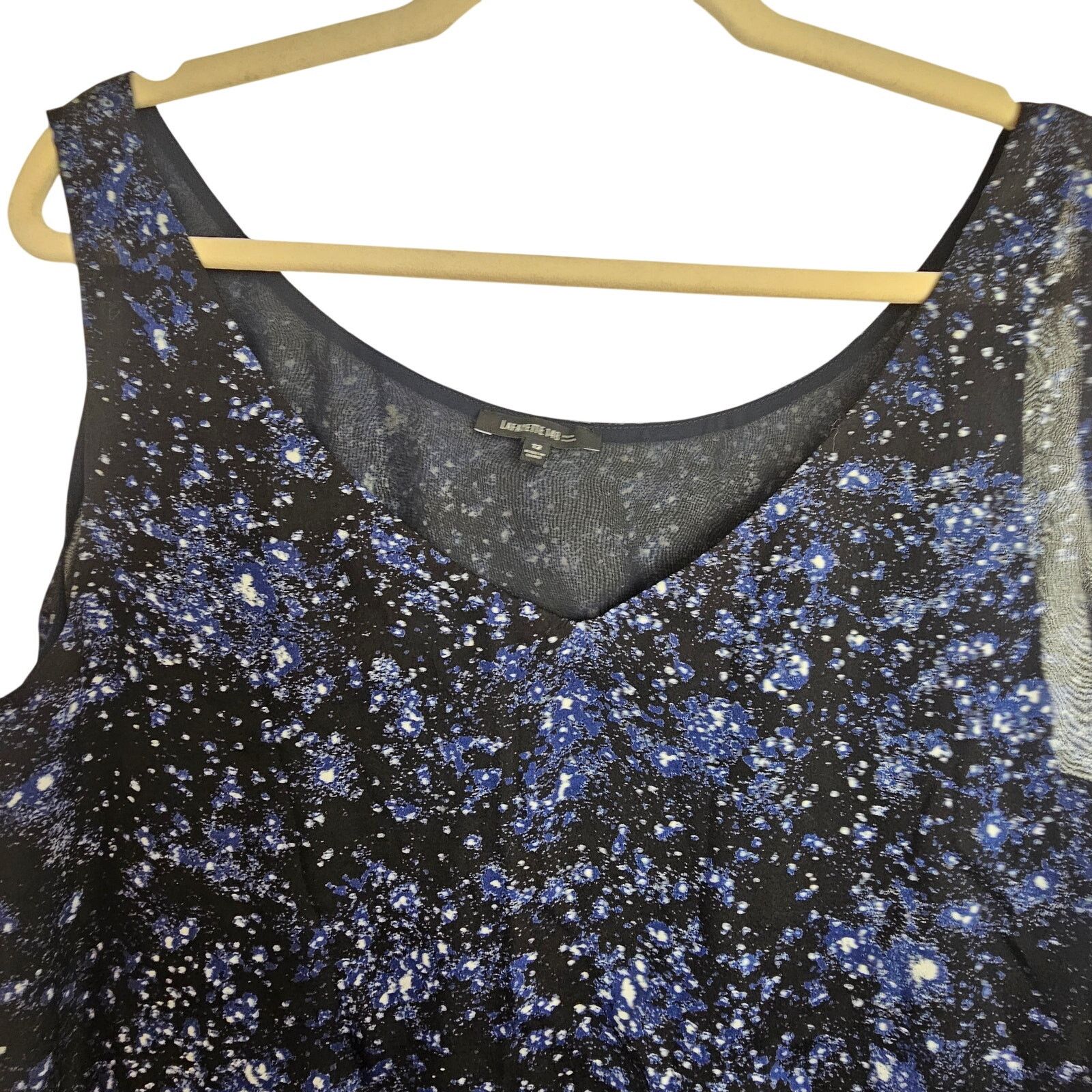 Lafayette 148 Lafayette 148 Women Silk Celestial Overlay Sleeveless Blouse Size XL / US 12-14 / IT 48-50 - 2 Thumbnail