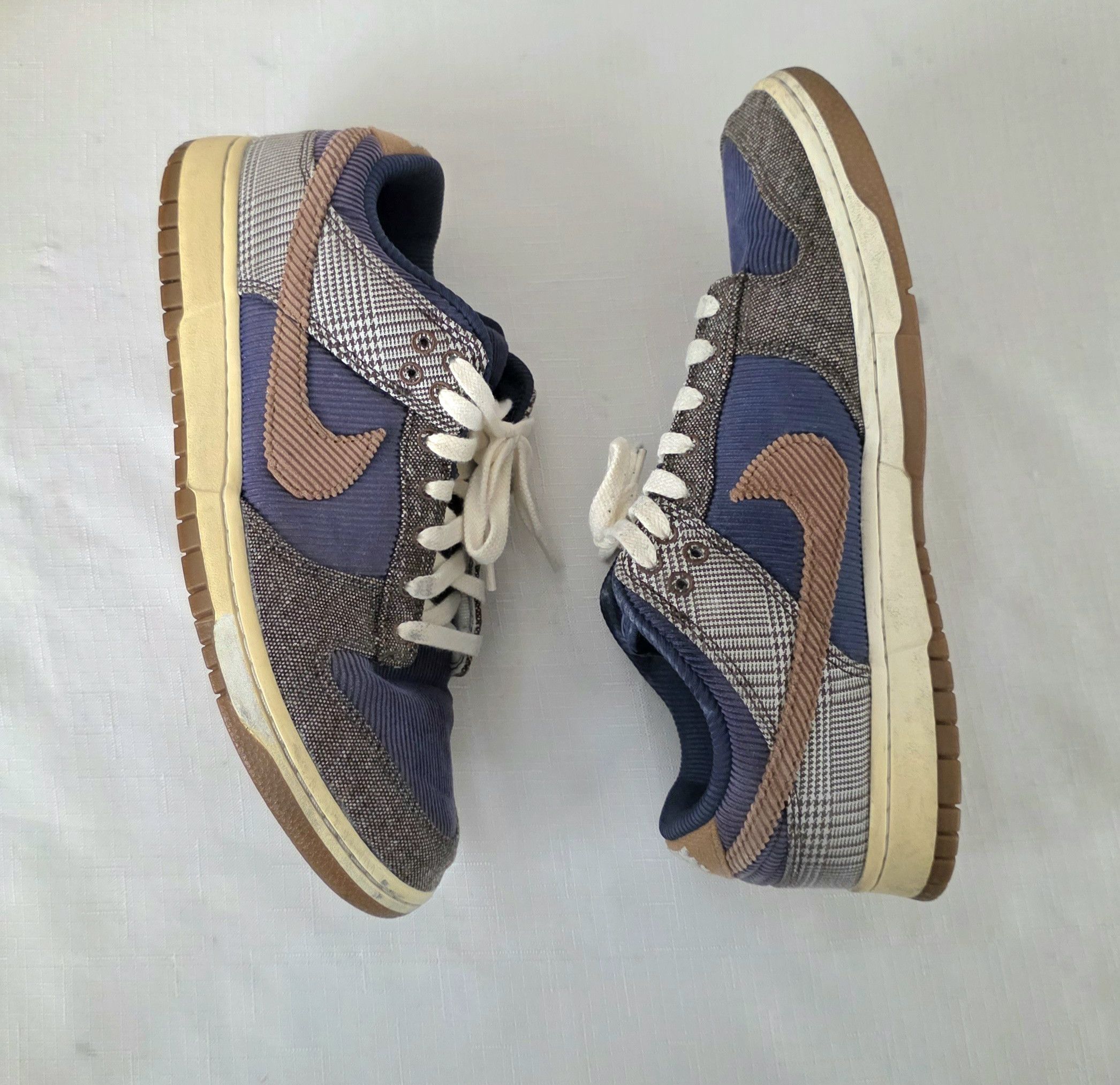 Nike Nike Dunk Low PRM Tweed Midnight Corduroy FQ8746-410 Men 9.5 Size US 9.5 / EU 42-43 - 5 Thumbnail