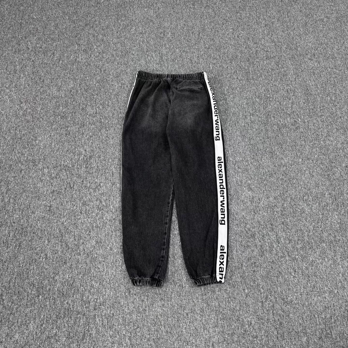 Alexander Wang Black Denim Pants with Side Stripe, Size 30 Size US 30 / EU 46 - 2 Thumbnail
