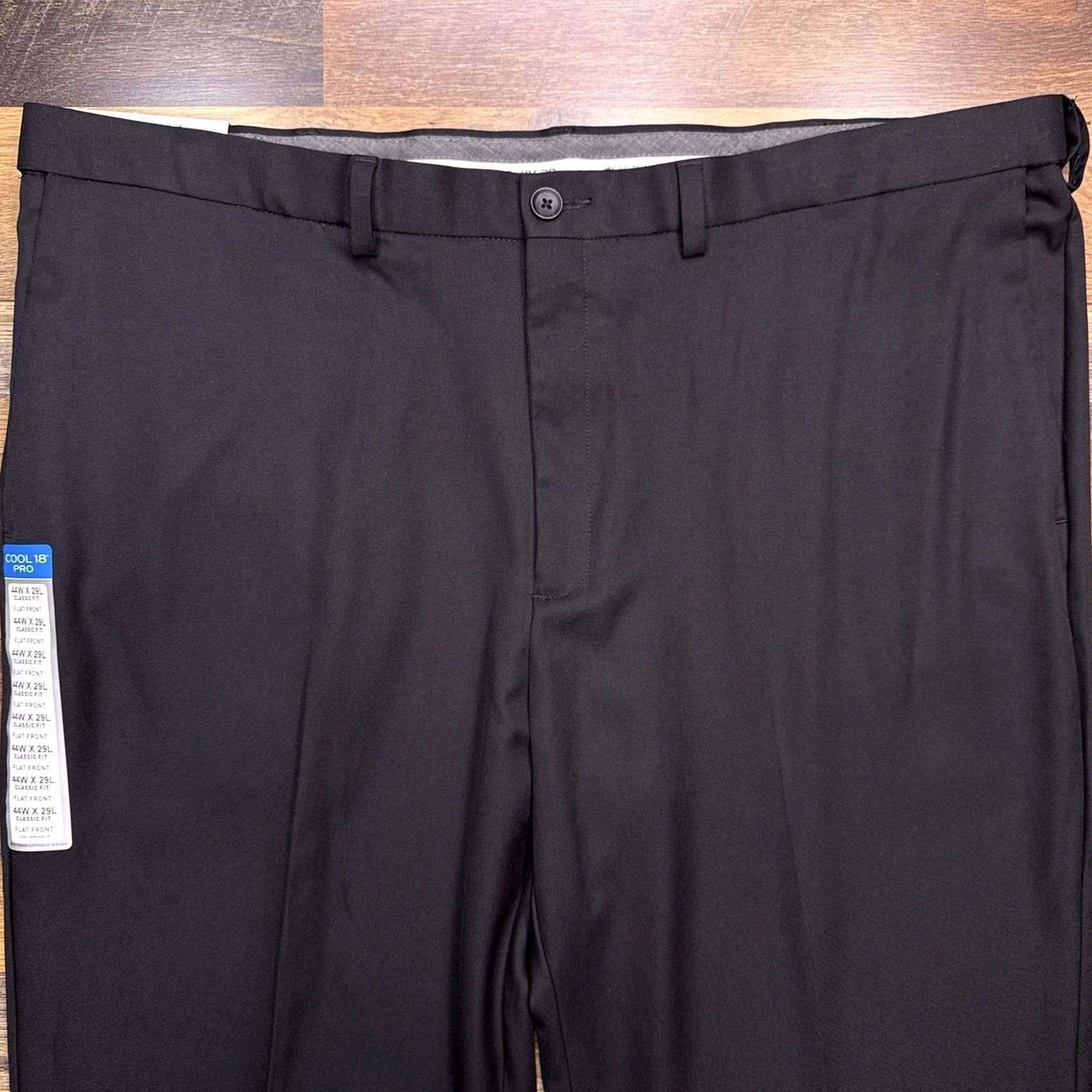 Haggar Haggar Cool 18 ProbPants Pants 44x29 Black New Waist Expandable Gripper Shirt Size US XXL / EU 58 / 5 - 4 Thumbnail