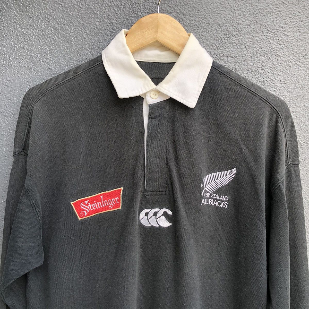 Canterbury of New Zealand Vintage 1994 New Zealand All Black Steinlager Rugby TShirt Size US S / EU 44-46 / 1 - 3 Thumbnail
