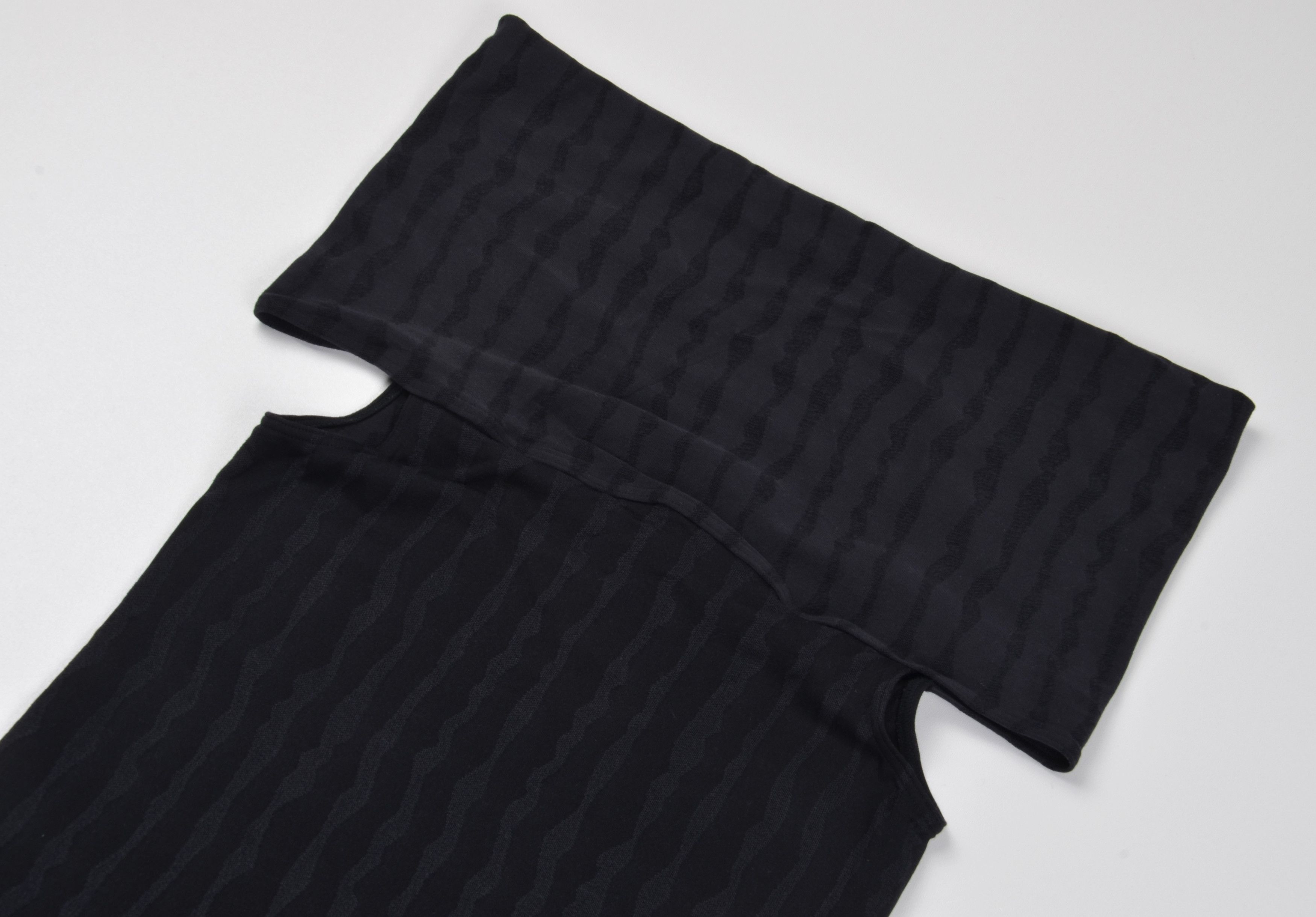 Wolford Wolford Striped Off Shoulders Dark Gray Bodycon Dress Size XS / US 0-2 / IT 36-38 - 5 Thumbnail