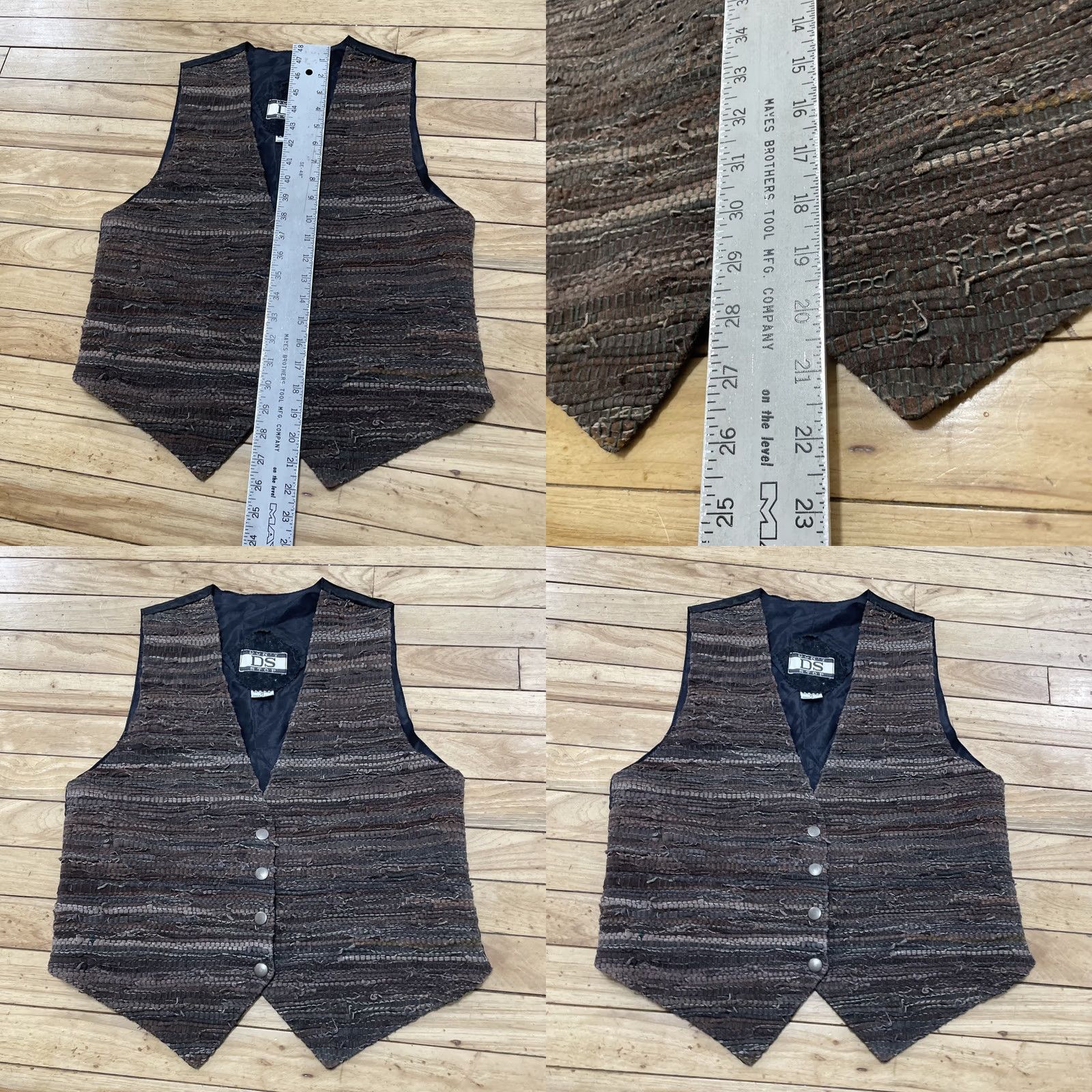 Vintage VINTAGE Don't Stop Leather Vest Men M Brown Texture Cowboy Western Southwest 90s Leather Vest Mens Size US M / EU 48-50 / 2 - 9 Thumbnail