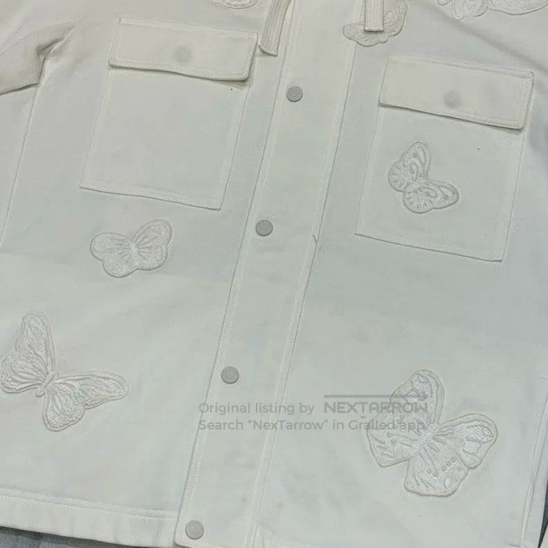 Valentino Valentino Butterfly embroidered 104 denim hooded jacket Size M / US 6-8 / IT 42-44 - 5 Thumbnail