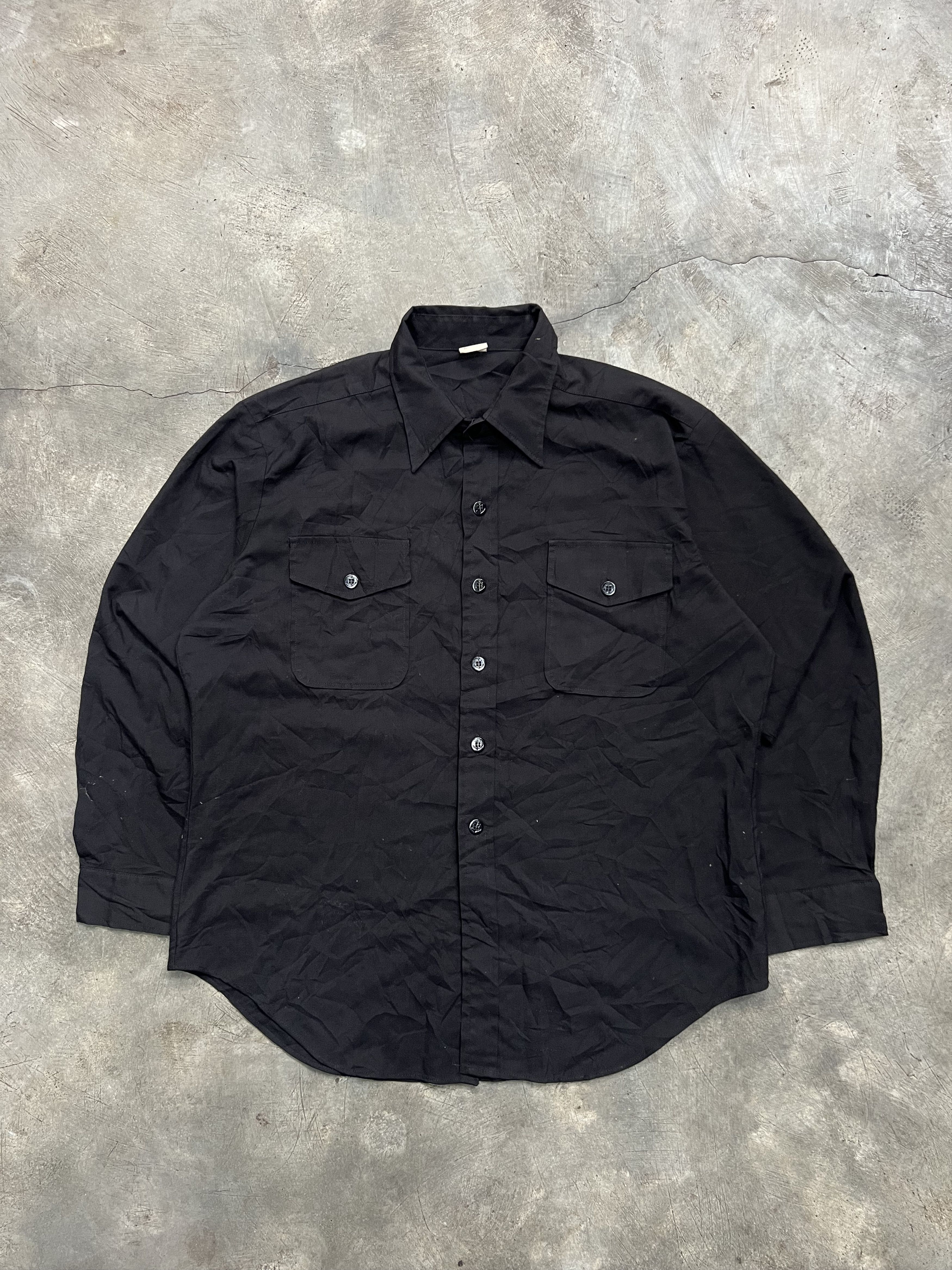 Vintage vintage black shirt Size US XXL / EU 58 / 5 - 1 Thumbnail
