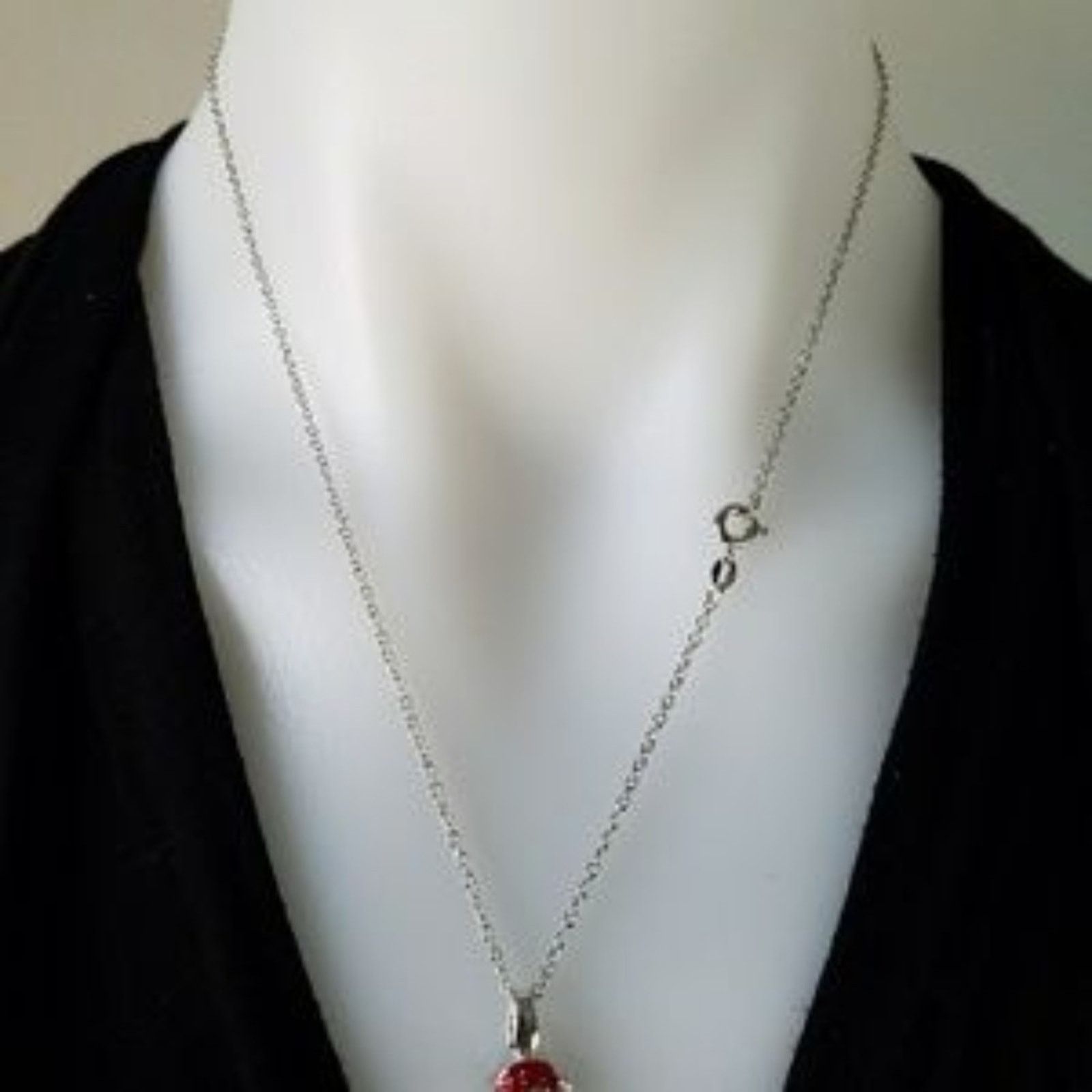Other Stocking Stuffer White Gold Plated Crystal Santa Necklace Size ONE SIZE - 6 Thumbnail
