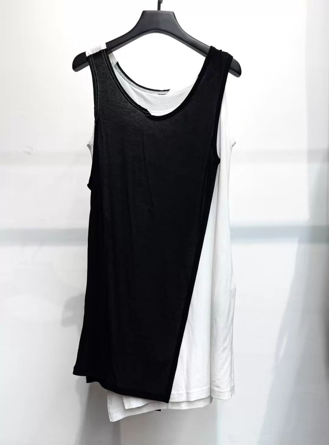 Yohji Yamamoto Yohji Yamamoto B&W Colorblock Irregular Stretchy Dress NWT S Size S / US 4 / IT 40 - 3 Thumbnail