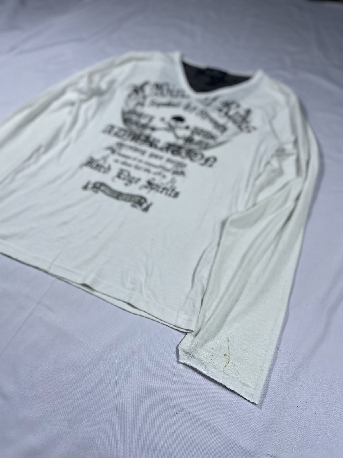 Japanese Brand Beaumere distressed Poem Skull Long sleeve gothicpunk style Size US S / EU 44-46 / 1 - 2 Thumbnail