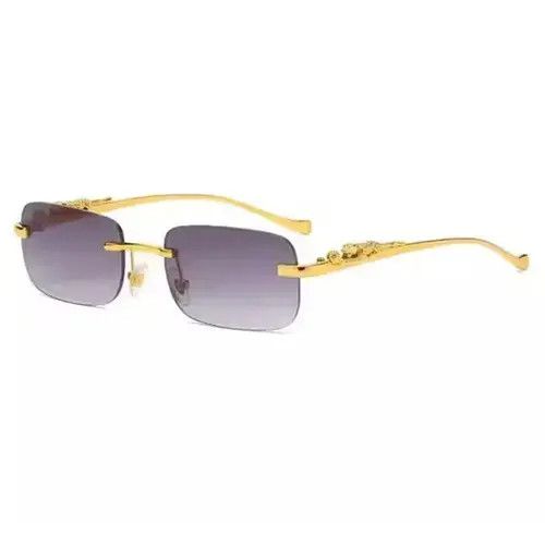 Vintage Vintage Retro Style Leopard 🐆 Yellow Black Frame Glasses Size ONE SIZE - 4 Thumbnail