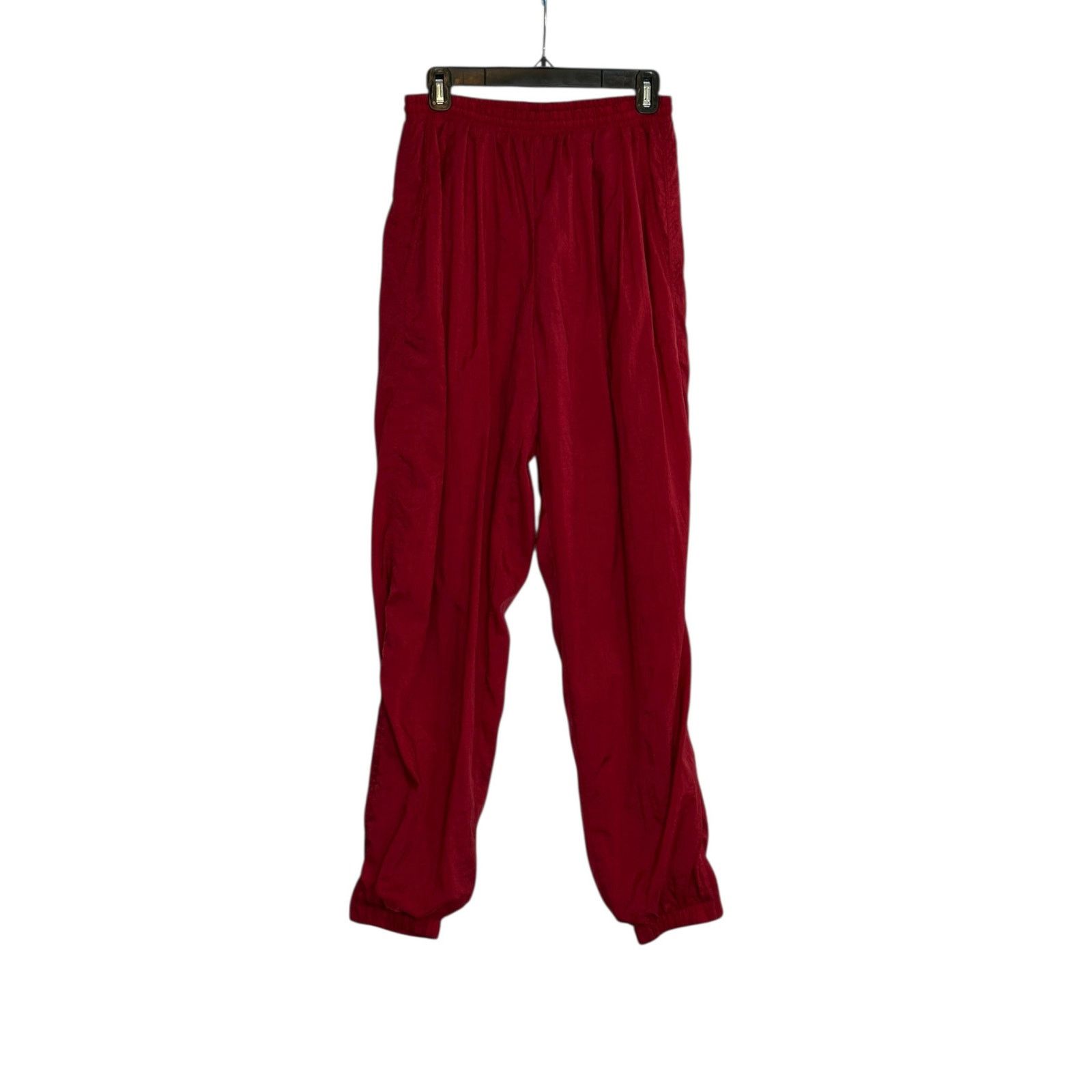 Nike sports vintage red pleated windbreaker pants size M
