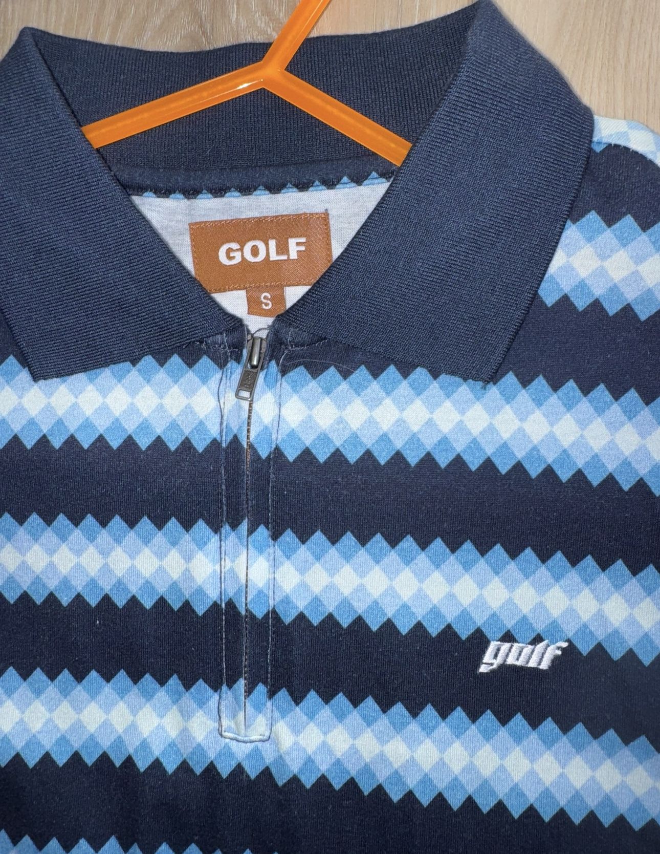 Golf Wang GOLF WANG F/W 18 PIXEL Blue Stripe Long Sleeve Polo Size US S / EU 44-46 / 1 - 2 Thumbnail