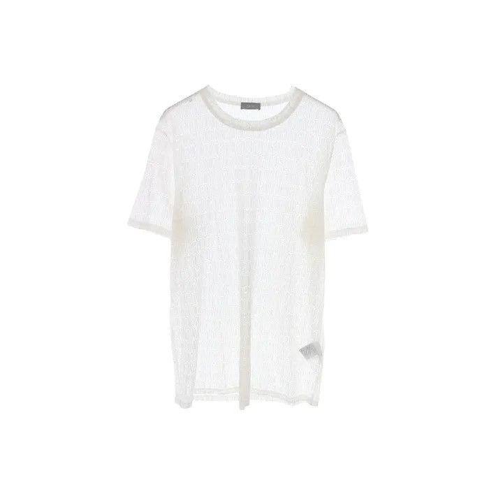 Dior Dior Artistic Signature Sheer White T-Shirt 0079 Size US L / EU 52-54 / 3 - 1 Thumbnail