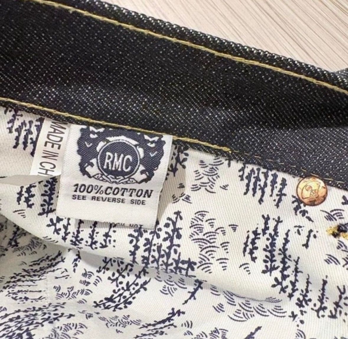 Red Monkey Vintage Patchwork RMC Geisha Bondage denim shorts 34 Size US 40 / EU 56 - 7 Thumbnail
