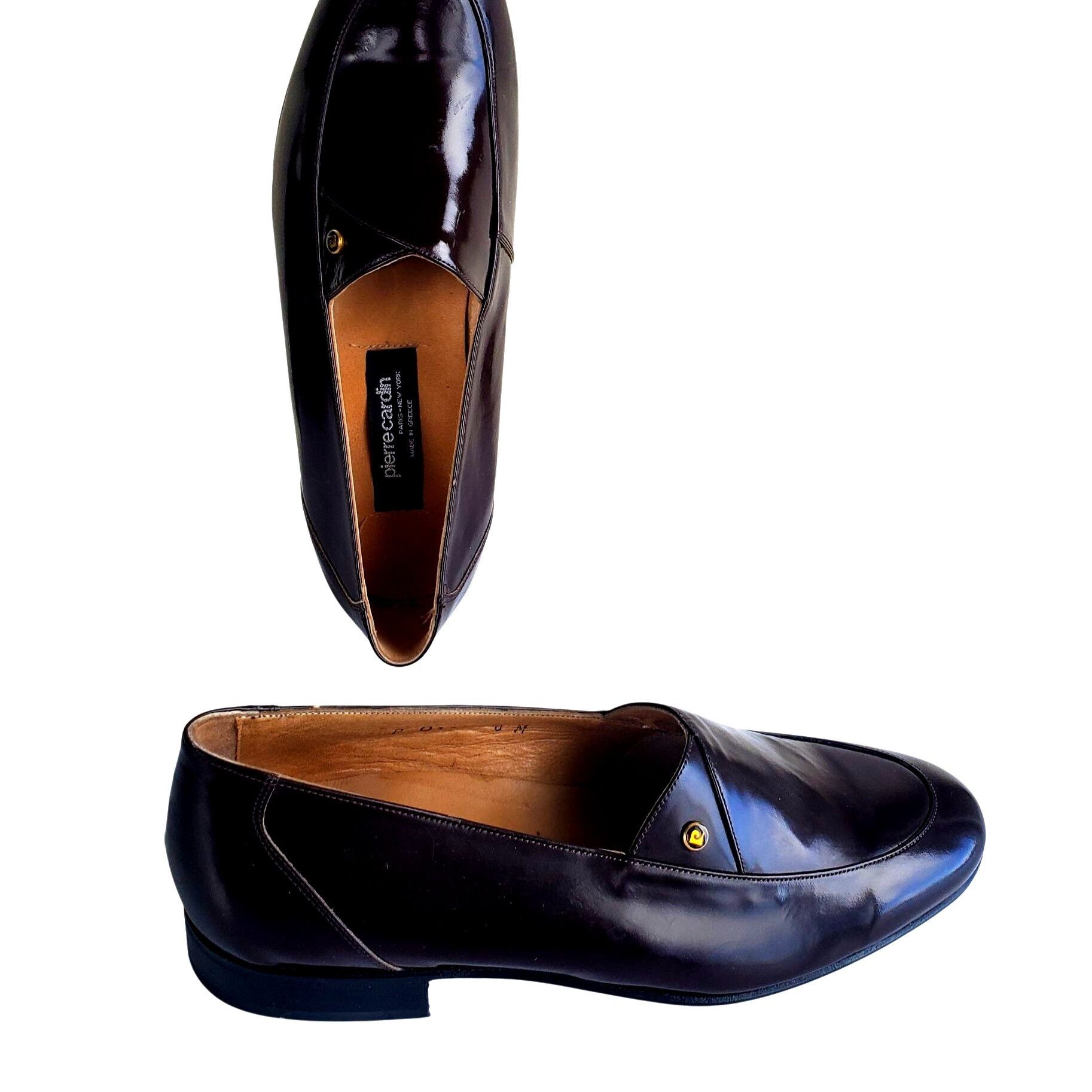 Pierre Cardin Pierre Cardin 70s Men Size 8 Brown Patent Leather Slip On Sh Size US 8 / EU 41 - 8 Thumbnail