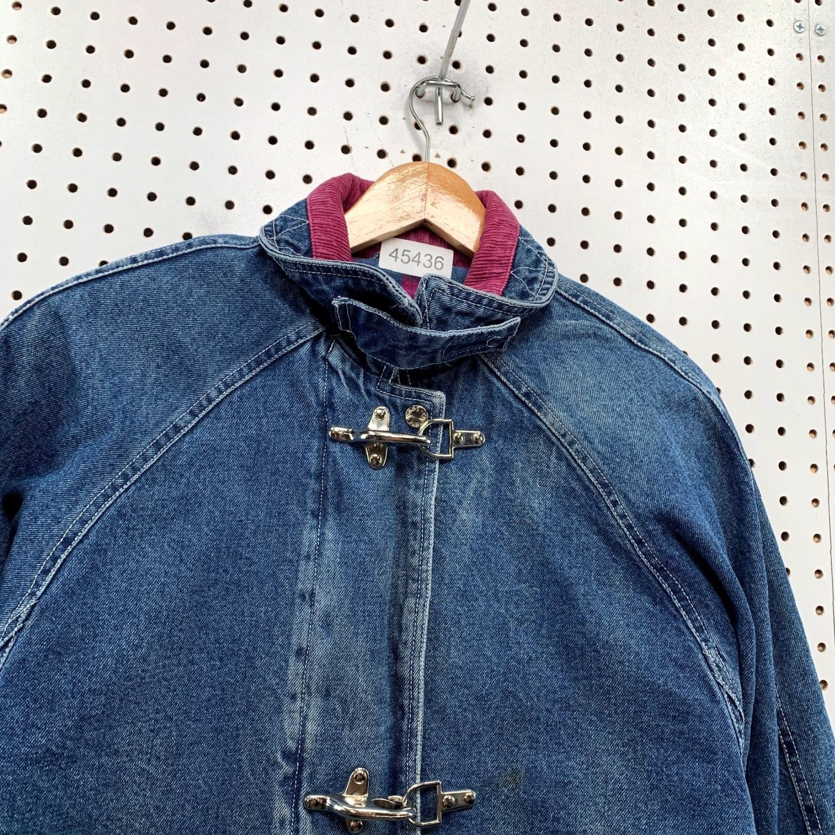 Vintage VINTAGE Current Seen Denim Fireman Hook Denim Coat Womens Small Flannel Lined Shirt Size S / US 4 / IT 40 - 6 Thumbnail
